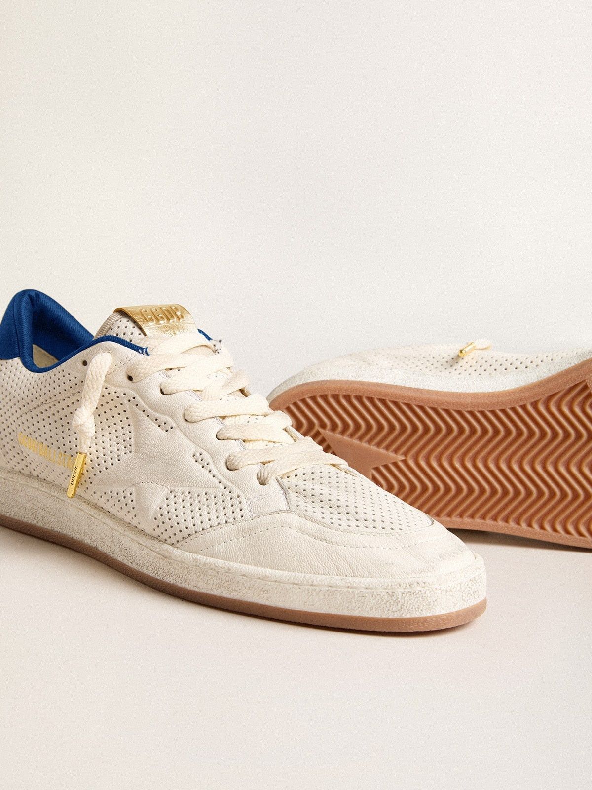 Golden Goose o1w1db10425 Ball Star Sneakers in White/Blue Size US 8 / EU 41 - 3 Thumbnail