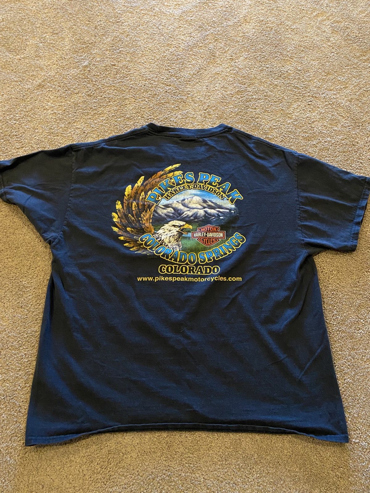 Harley Davidson 2000s Harley Davidson Pikes Peak Faded Shirt Size US XL / EU 56 / 4 - 7 Thumbnail