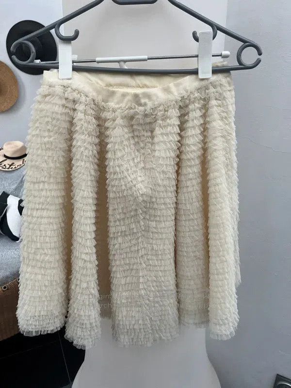 Valentino Valentino Off-white cake cascading skirt Size S / US 4 / IT 40 - 2 Thumbnail