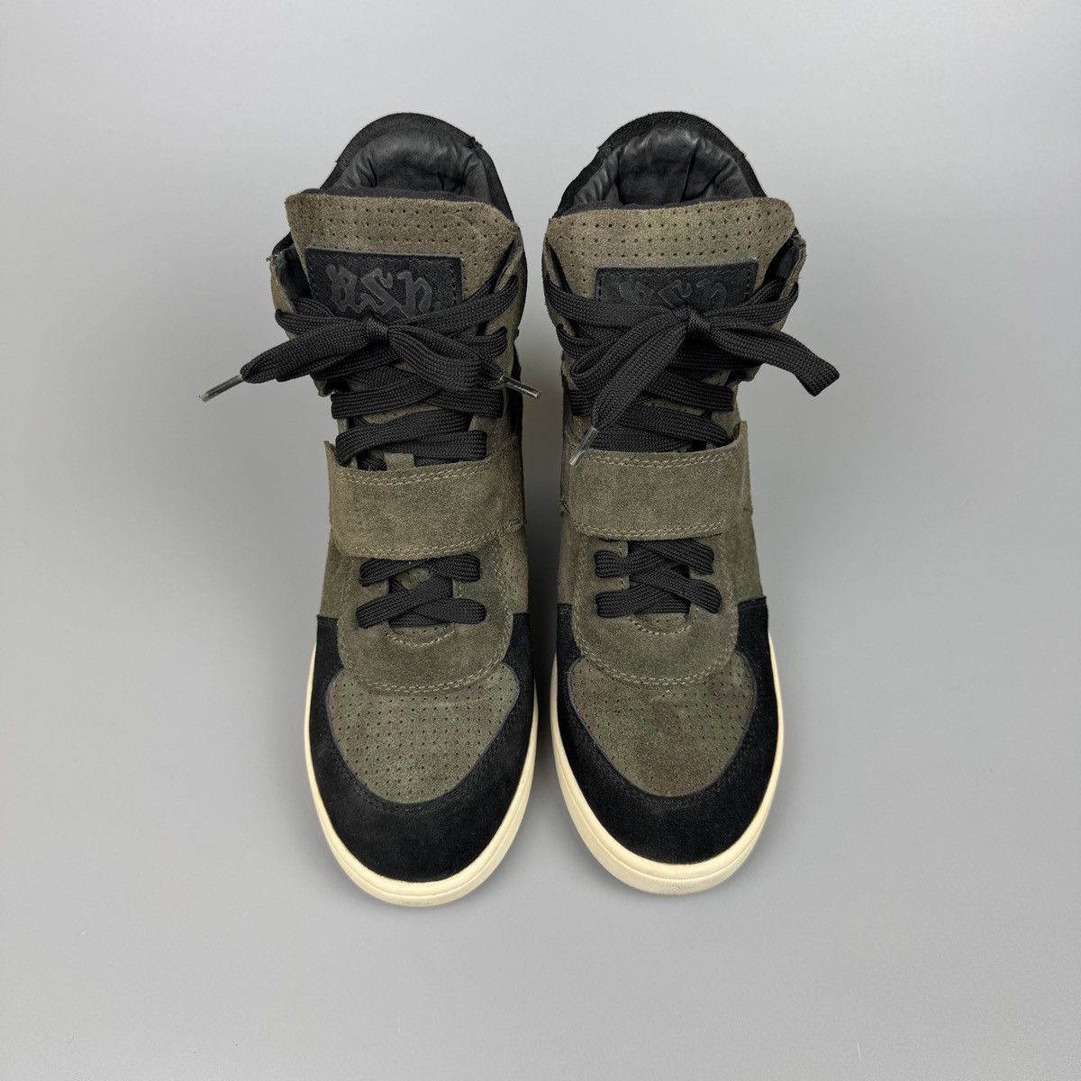 ASH Ash - Bowie Ash Wedge Camouflage Suede Sneakers Size US 8 / IT 38 - 3 Thumbnail