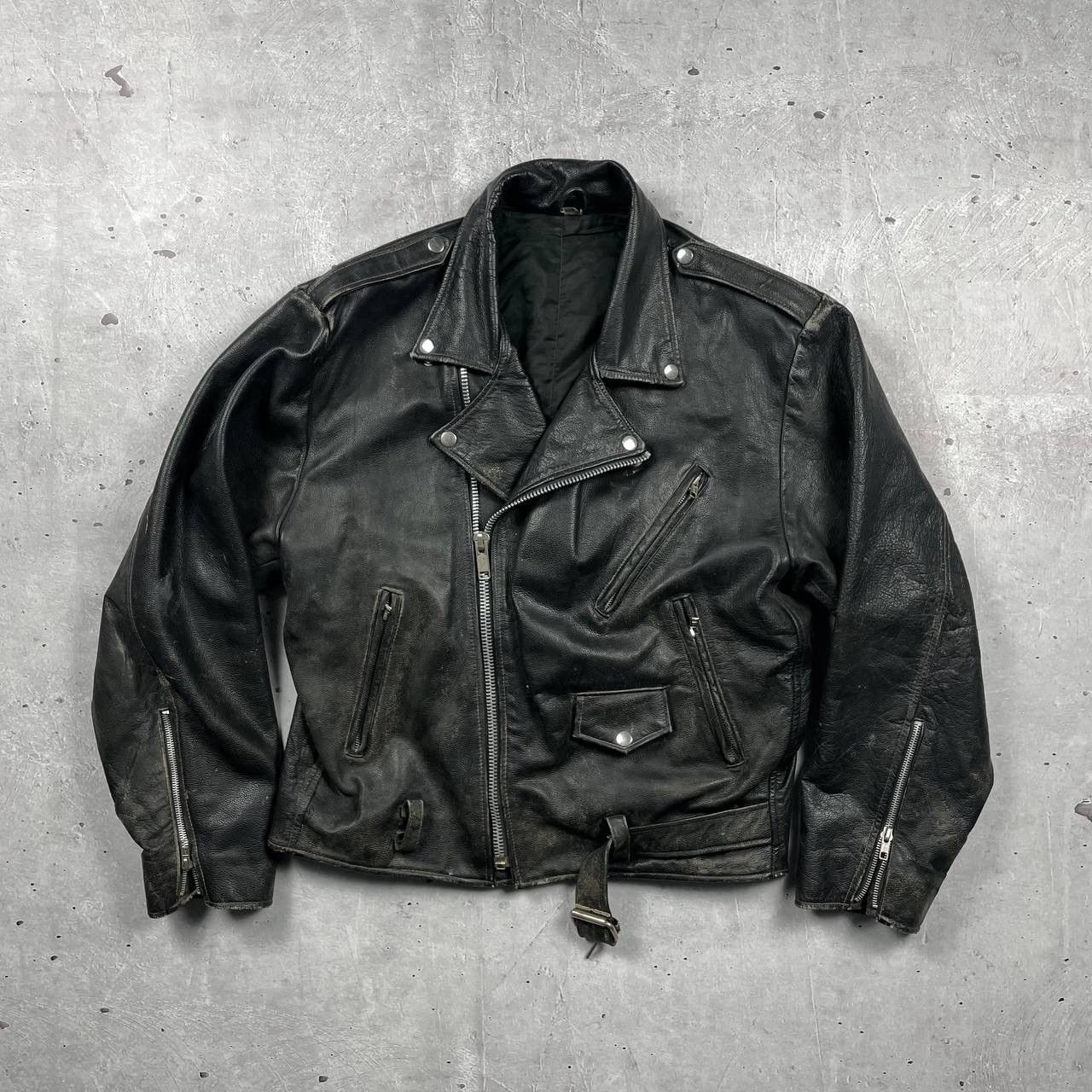 Leather Jacket × Rock Band × Vintage Vintage Mgla band black