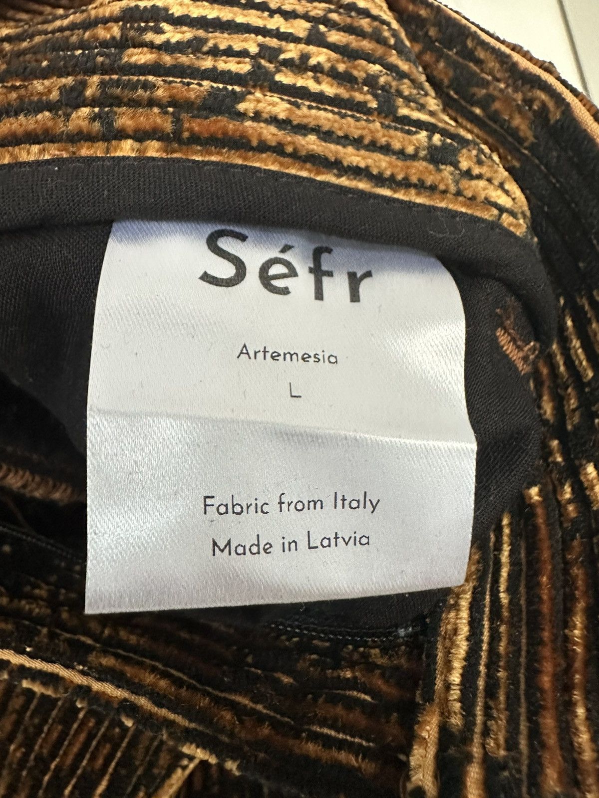 Sefr Séfr - Artemesia Straight-Leg Printed Corduroy Trousers Size US 33 - 6 Thumbnail