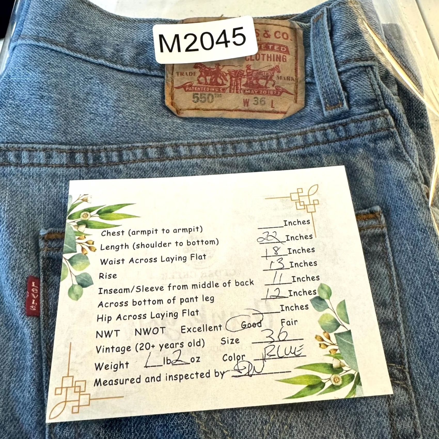 Levi's Levi's Shorts 36 Blue Denim Relaxed Flat Front High-Rise M2045 Mens Size US 36 / EU 52 - 7 Thumbnail