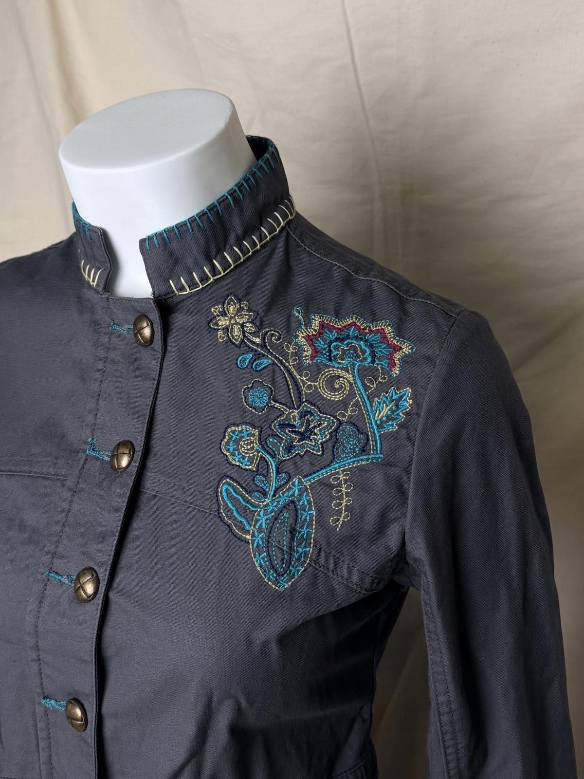 Japanese Brand Deadstock vintage one-of-a-kind embroidered shacket Size S / US 4 / IT 40 - 4 Thumbnail