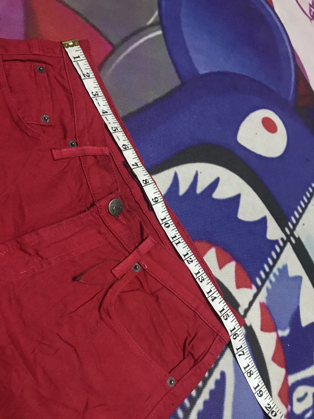 Designer × Japanese Brand Neo Blue skinny colour jeans red Size US 32 / EU 48 - 6 Thumbnail