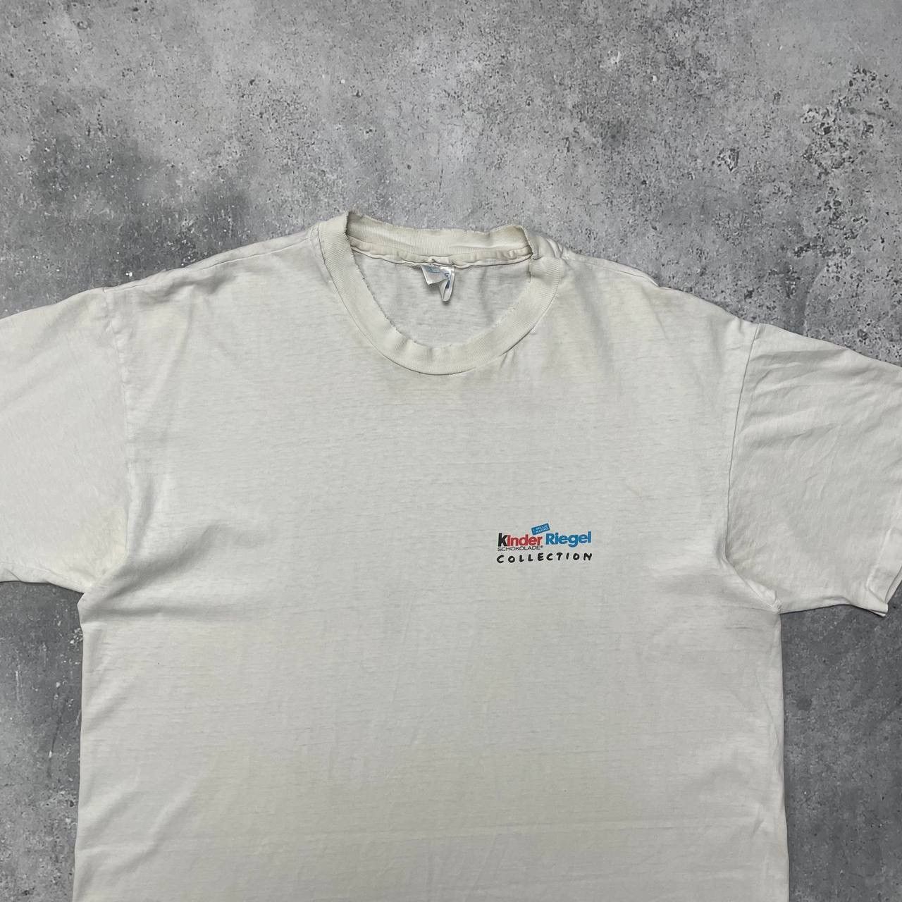 Vintage Vintage 90s Kinder Chocolate Collection Thrashed T Shirt Size US XL / EU 56 / 4 - 3 Thumbnail