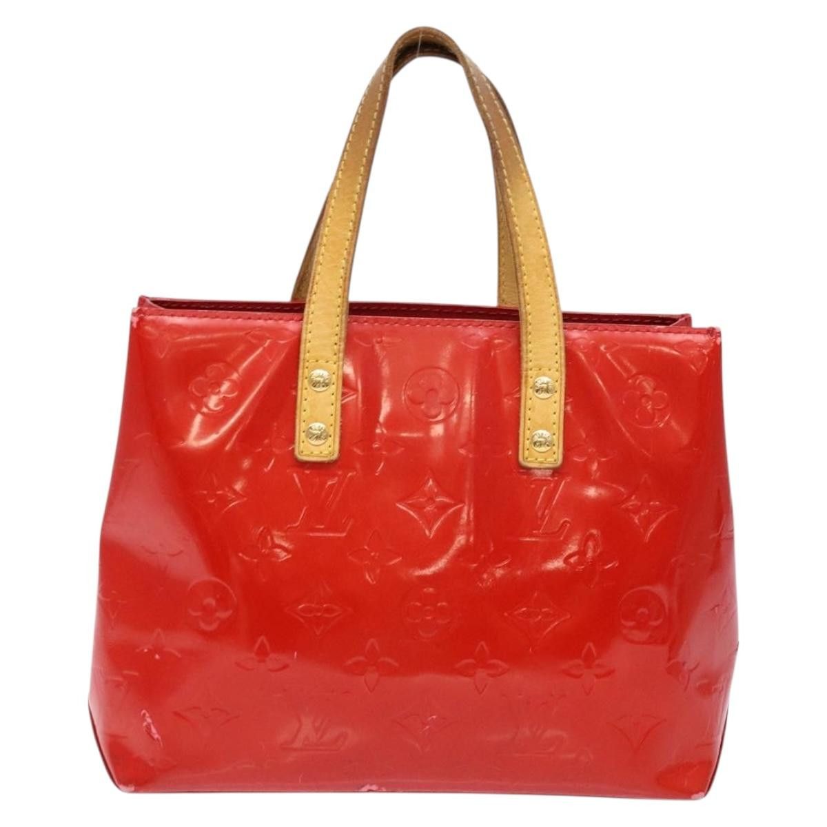 Louis Vuitton LOUIS VUITTON Monogram Vernis Reade PM Hand Bag Red Rouge Size ONE SIZE - 3 Thumbnail