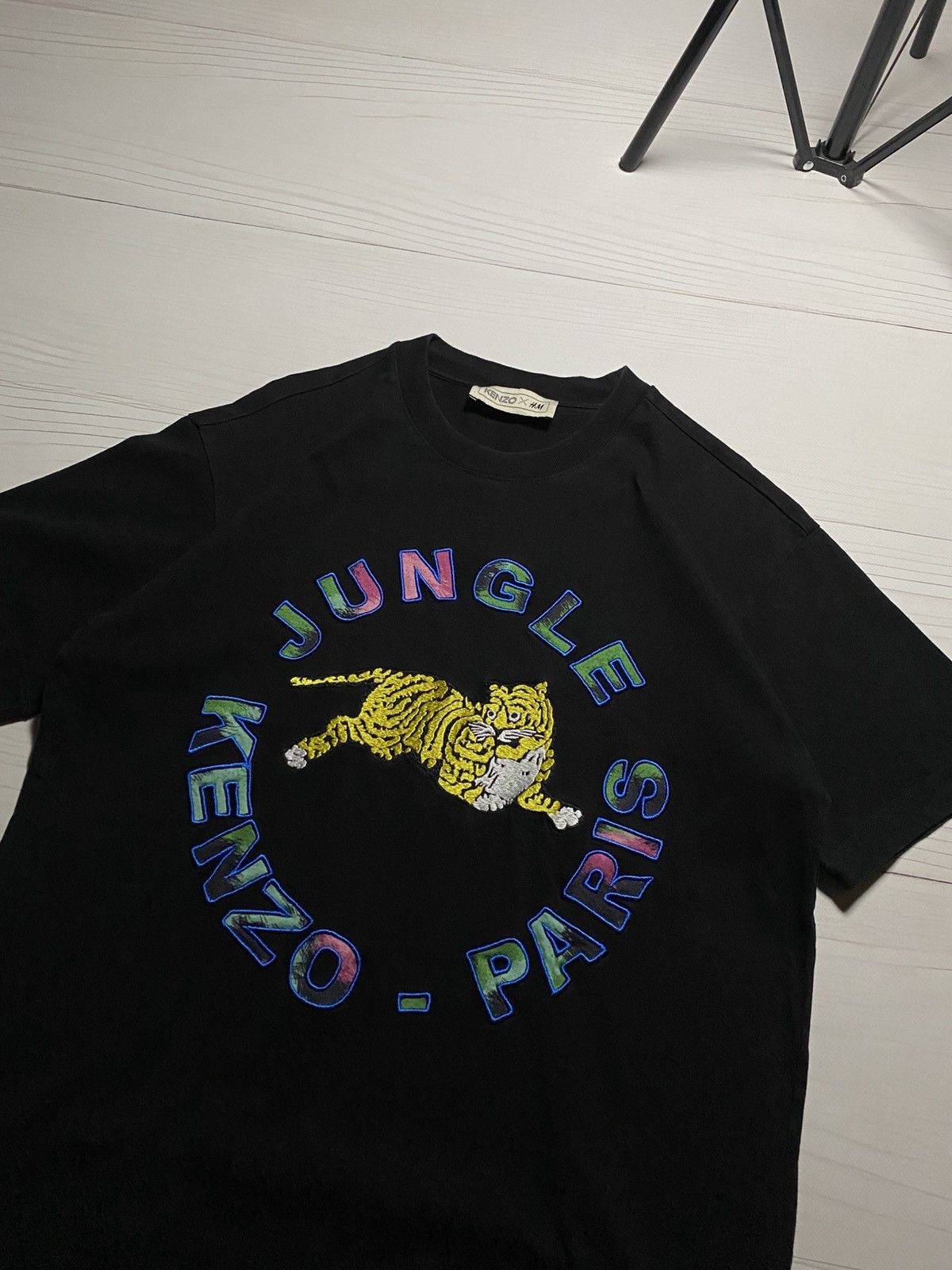 H&M × Kenzo Kenzo x H&M Jungle Kenzo Paris Embroidered Big Logo t shirt Size US M / EU 48-50 / 2 - 8 Thumbnail
