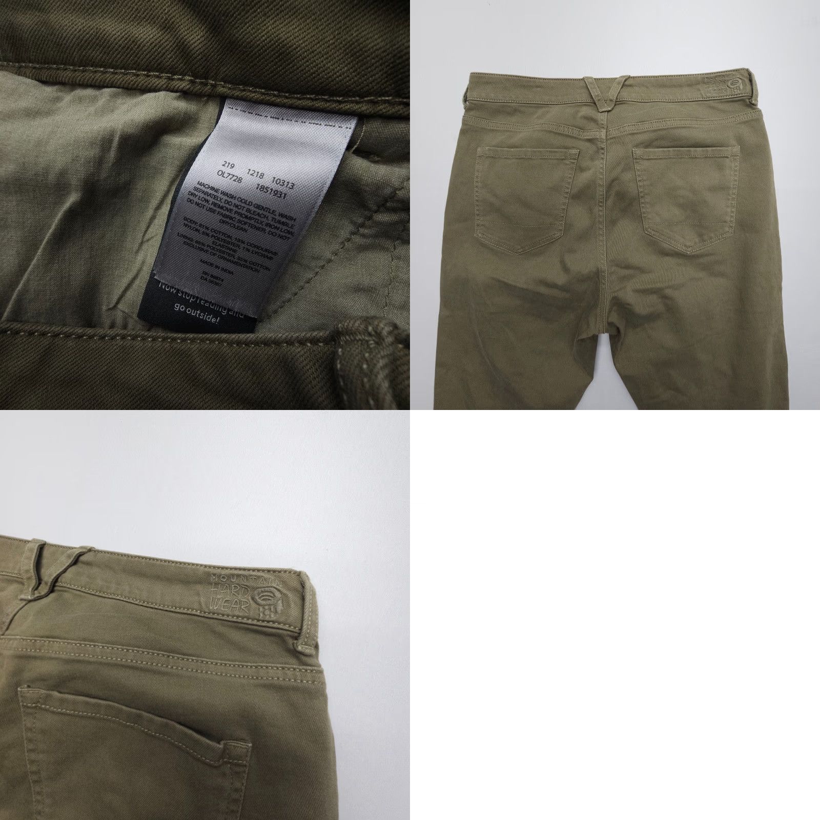 Mountain Hardwear Mountain Hardwear 5 Pocket Pants Womens 8 Green Cotton Nylon Stretch Hiking Camp Size 30" / US 8 / IT 44 - 8 Thumbnail