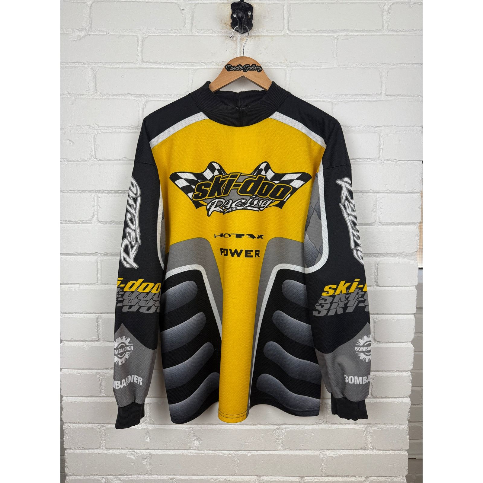 Vintage Vintage 90s Ski Doo Racing Rotax Power Snow Gear XL Yellow Size US XL / EU 56 / 4 - 1 Thumbnail