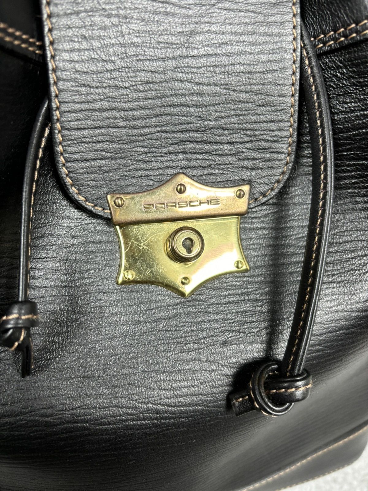Porsche Design Vintage Porshe Handmade Germany Bucket Leather Bag Size ONE SIZE - 4 Thumbnail