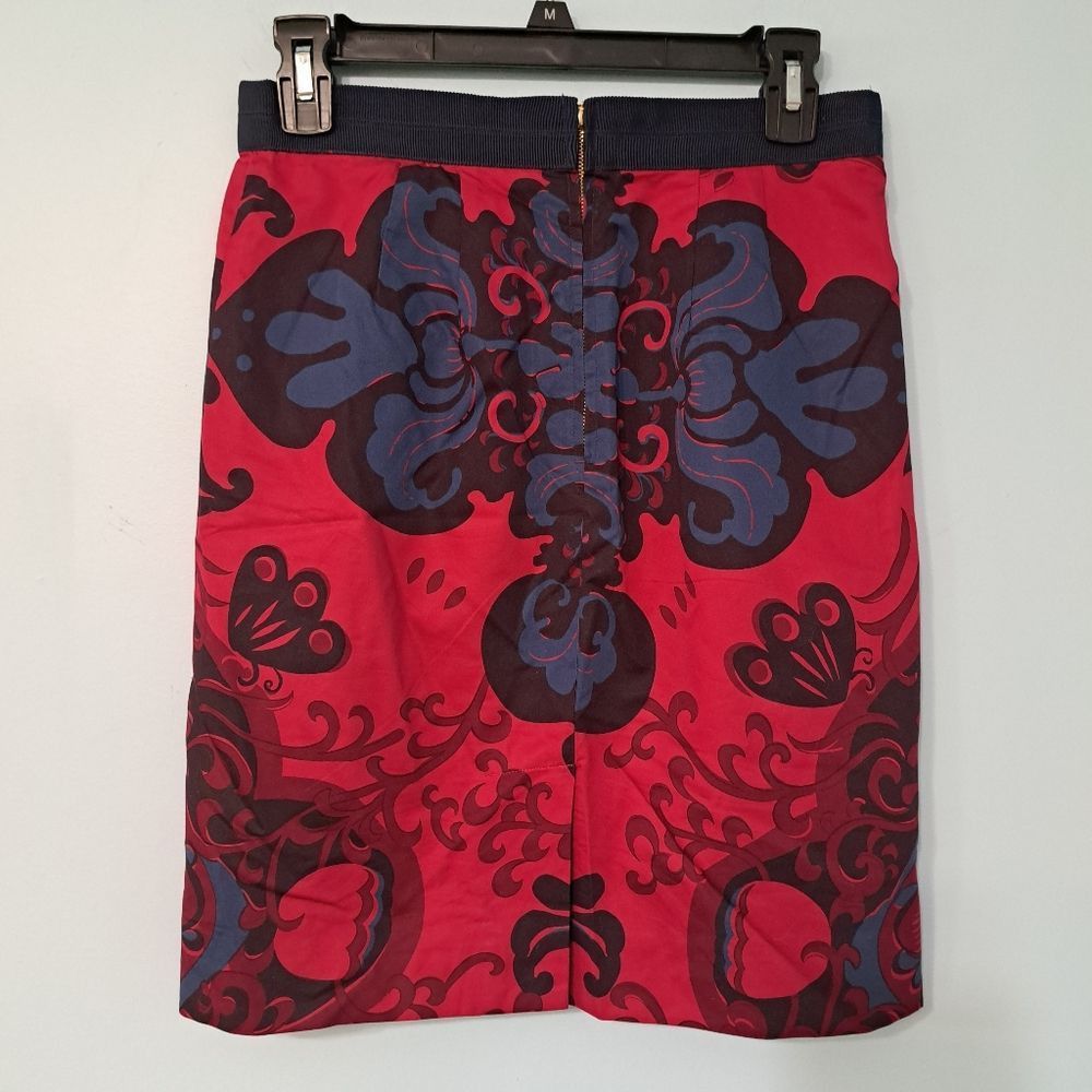 Other Leifsdottir Floral Butterfly Print Midi Straight Skirt Anthropologie Size 2 Pink Size 26" / US 2 / IT 38 - 9 Thumbnail