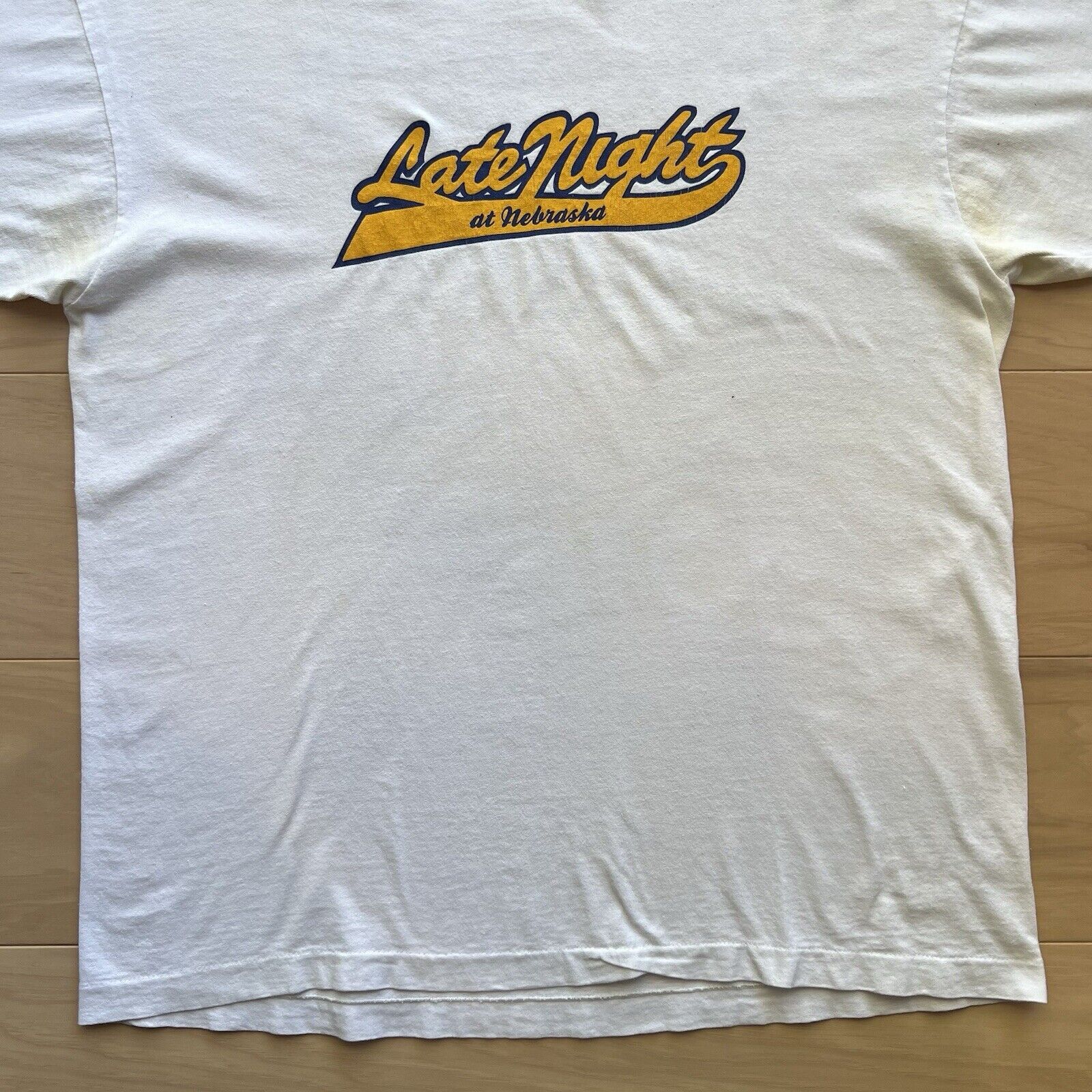 Vintage Vintage Late Night at Nebraska Shirt XL White 90s University Size US XL / EU 56 / 4 - 6 Thumbnail