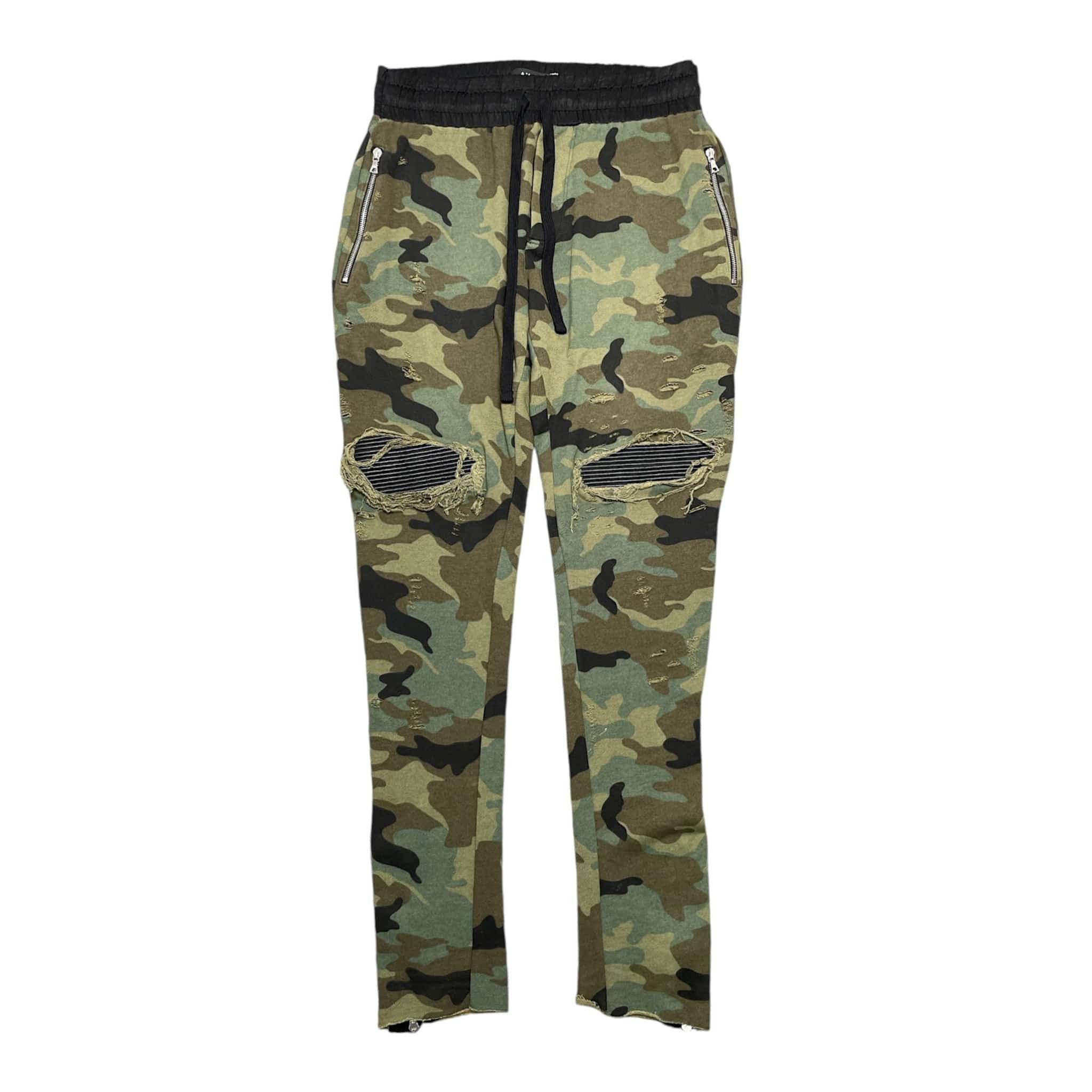 Amiri Amiri MX1 Leather Patch Sweatpants Camo Size US 33 - 1 Thumbnail