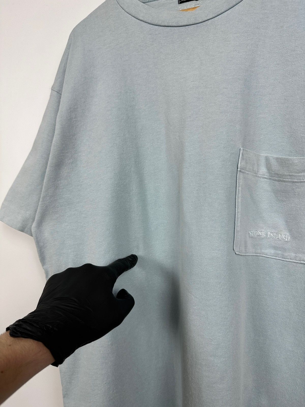 Stone Island 1997 Vintage Stone Island Archive Pocket Blue T-Shirt Size US XXL / EU 58 / 5 - 17 Thumbnail