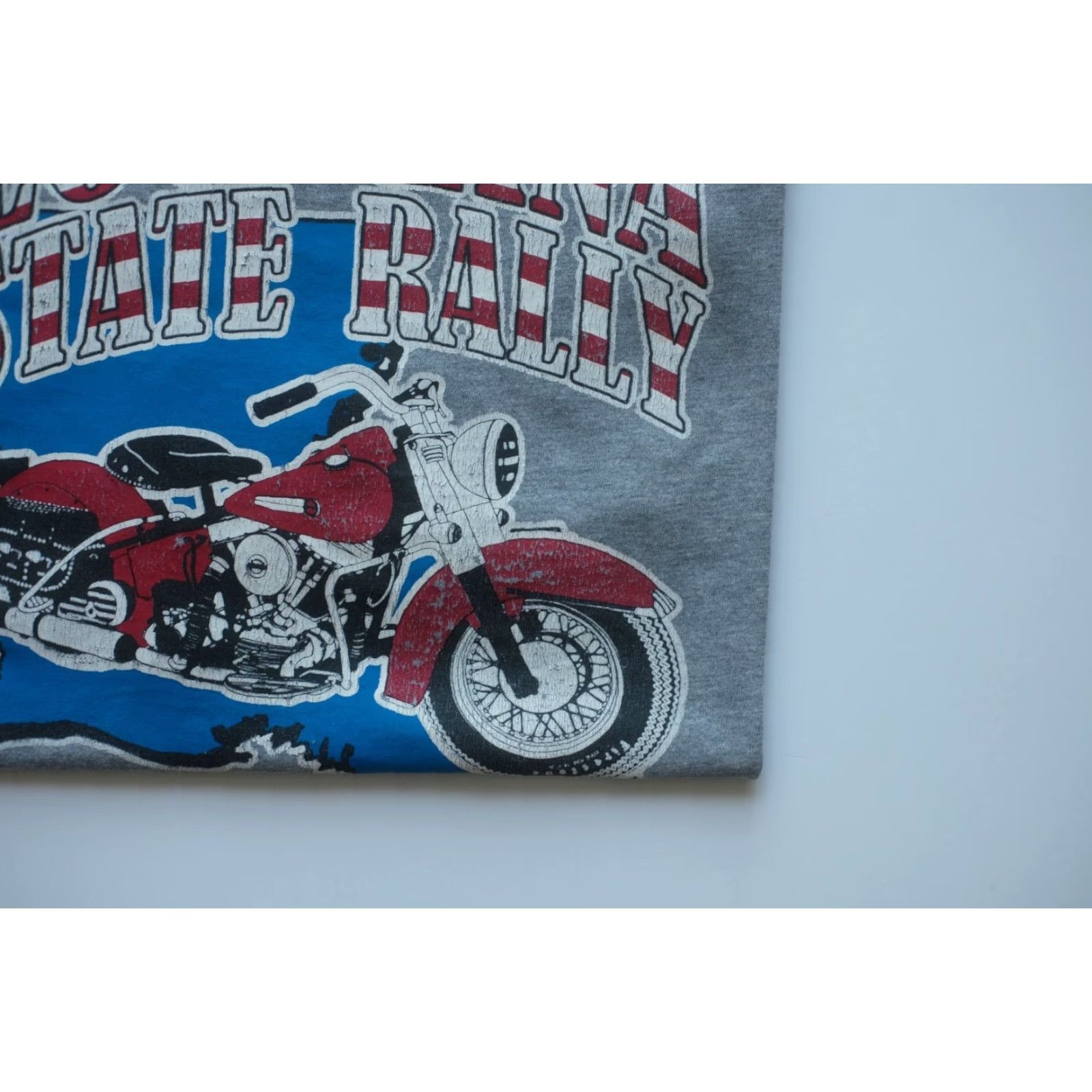 Jerzees VINTAGE JERZEES T-Shirt Motorcycle Biker Louisiana State Rally Distressed Gray XL Men Size US XL / EU 56 / 4 - 5 Thumbnail