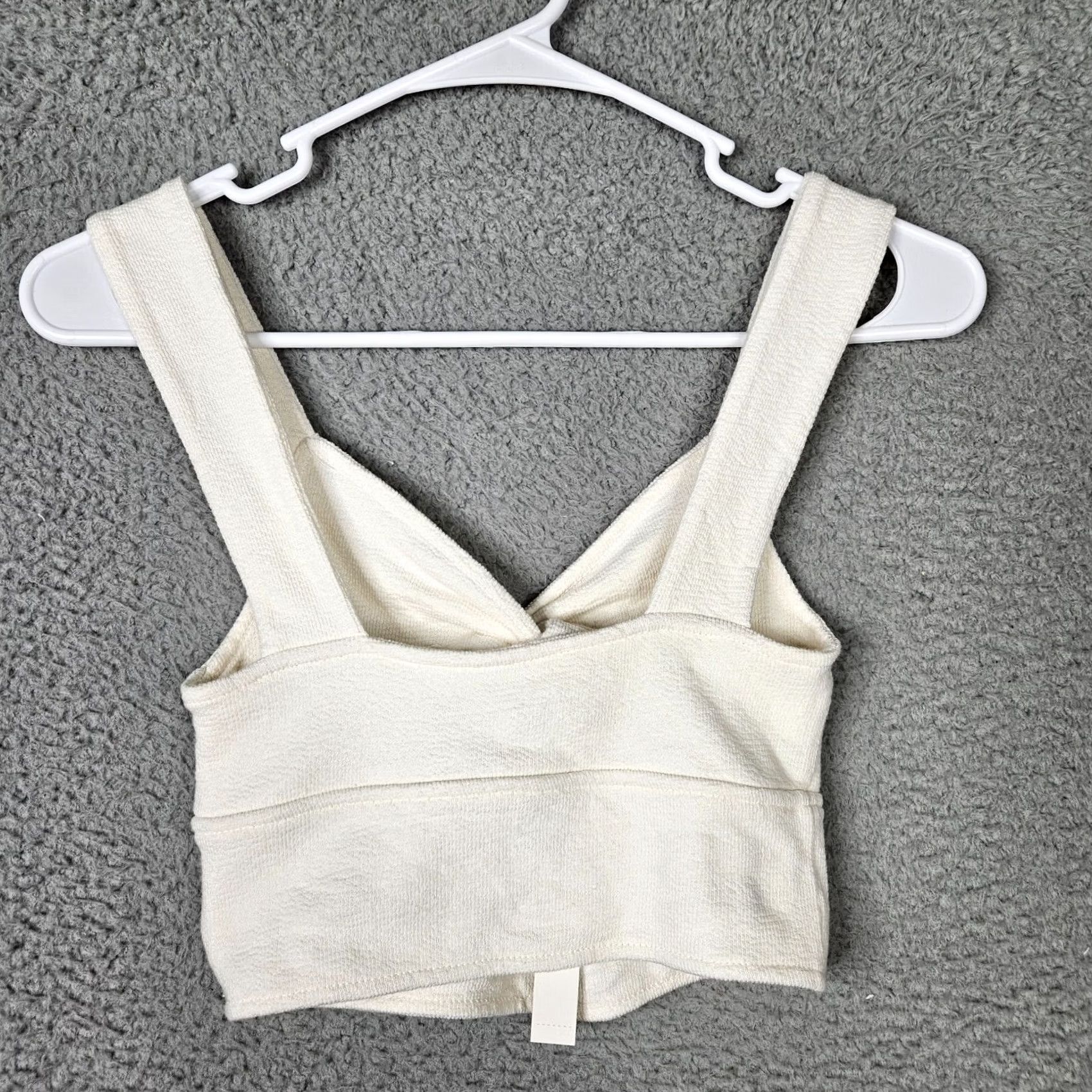 Madewell Madewell Tank Cropped Cotton Blend White XS Sleeveless V-Neck Shirt Womens Size XS New Size XS / US 0-2 / IT 36-38 - 2 Thumbnail