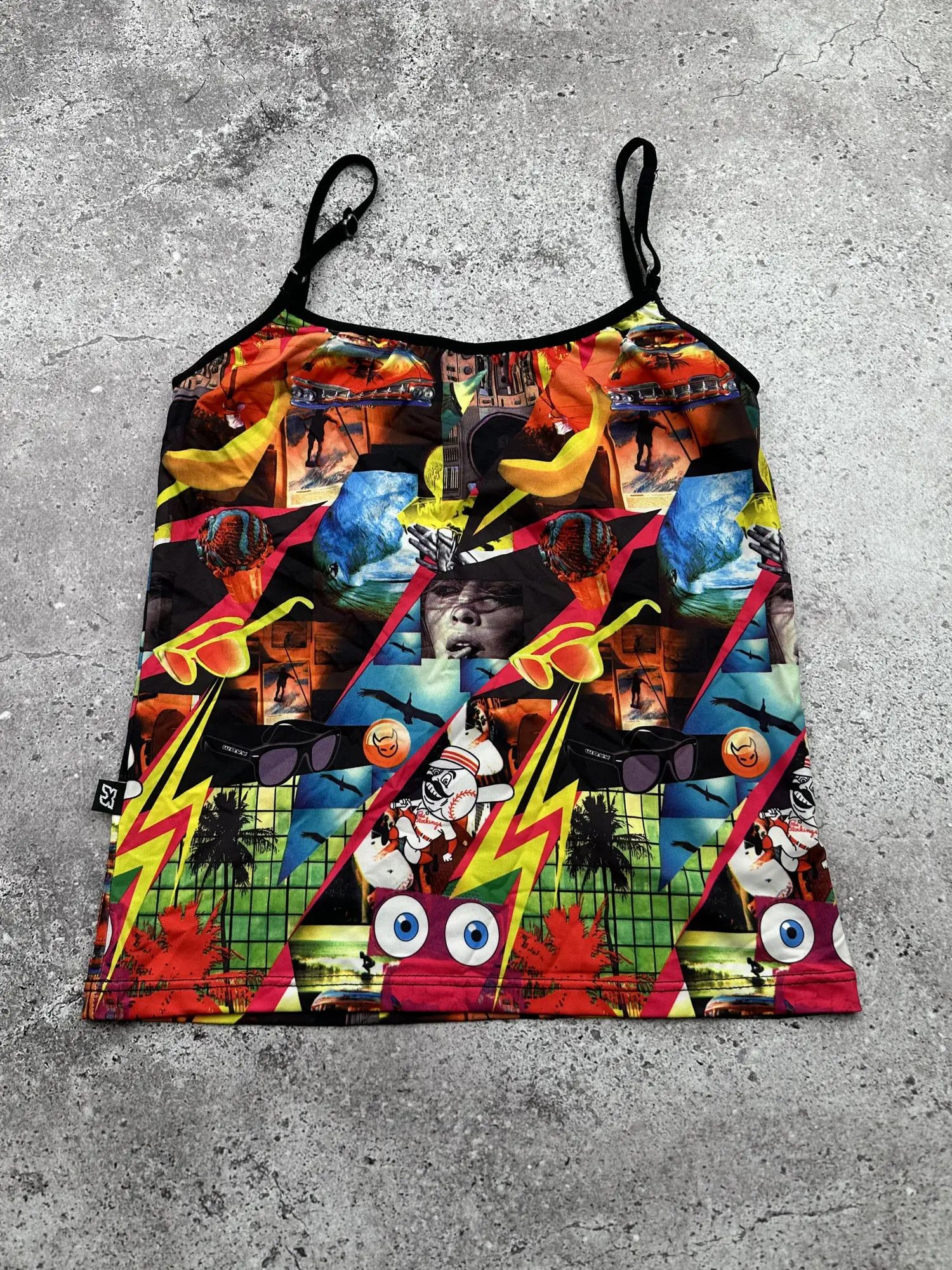 Vintage Vintage Printed Tank Top C216(V447)(E8) Size S / US 4 / IT 40 - 2 Thumbnail