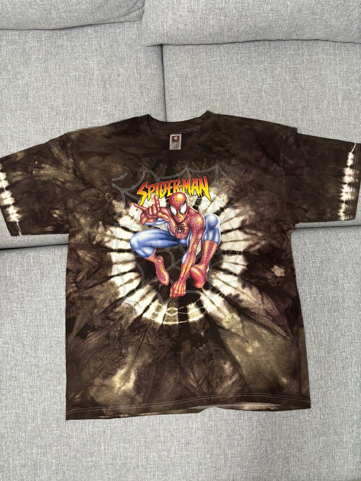 Marvel Comics × Vintage Vintage bootleg shirt Spiderman Size US XL / EU 56 / 4 - 1 Thumbnail
