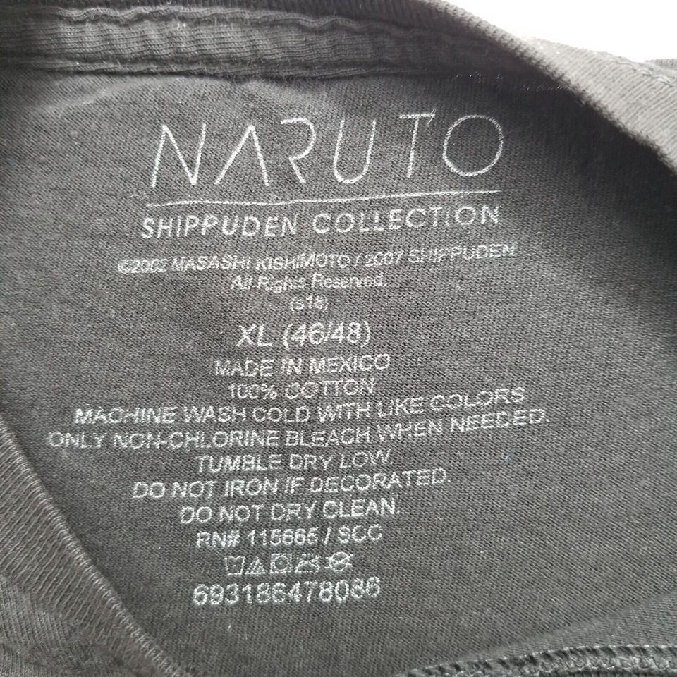 Other Naruto Shippuden Shirt Mens XL Black Short Sleeve Size US XL / EU 56 / 4 - 2 Thumbnail