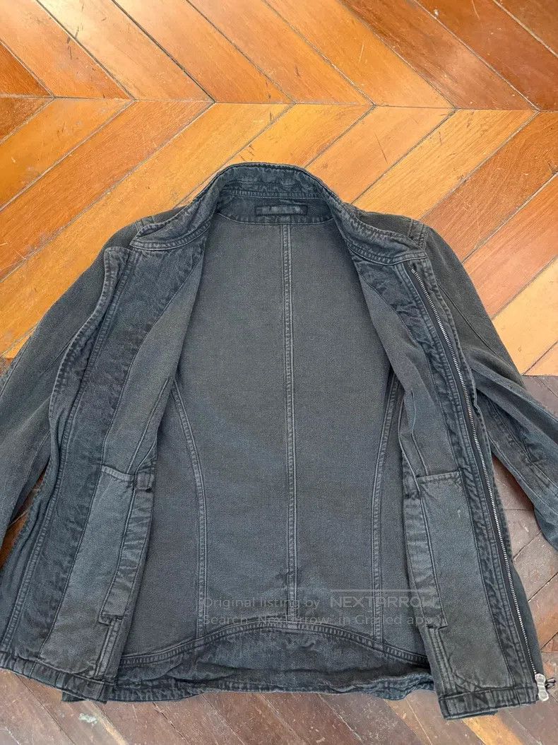 Julius Julius Dirty Dyed Deconstructed Collarless Denim Jacket Size US S / EU 44-46 / 1 - 3 Thumbnail