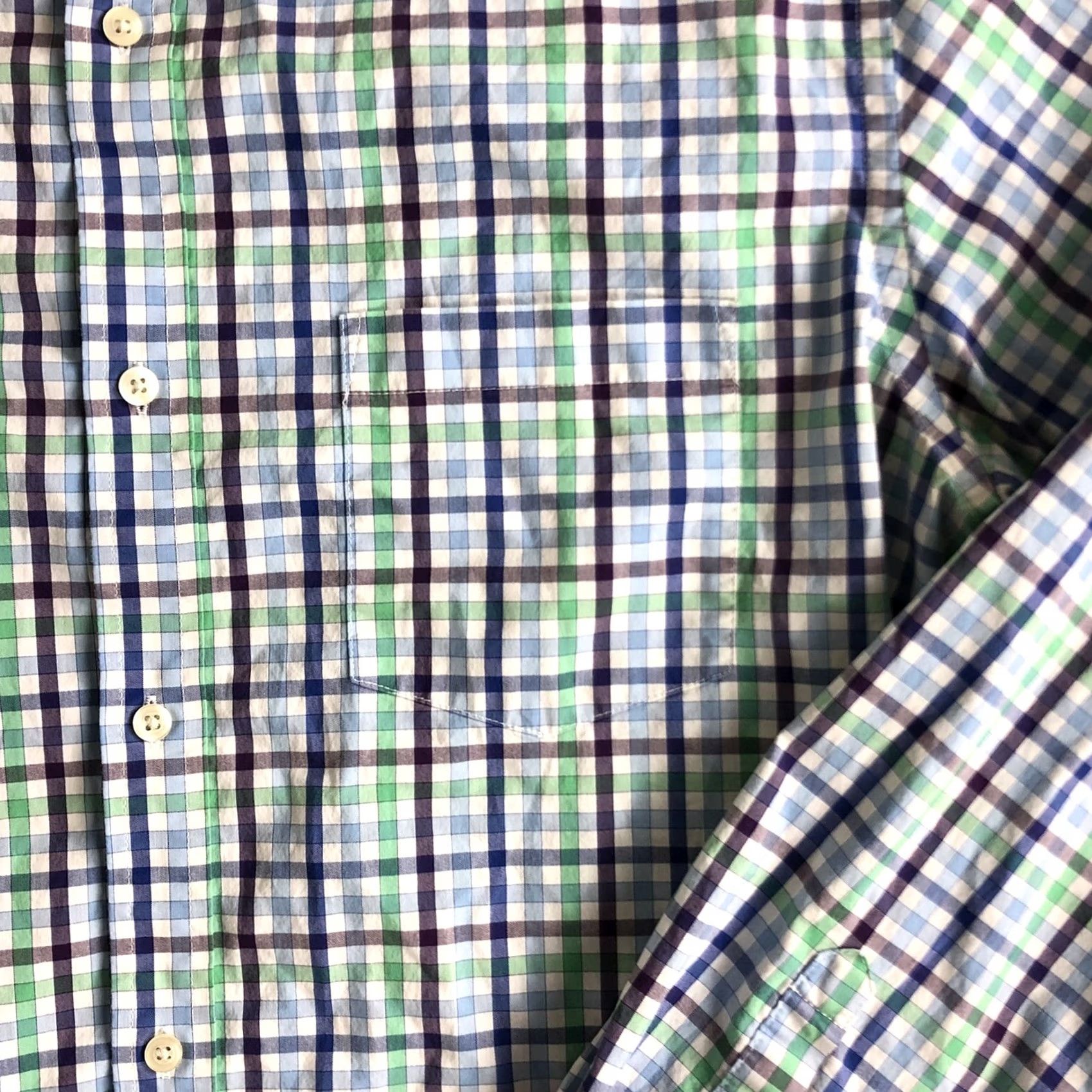 Vintage Foundry Shirt Mens LT Blue The Supply Plaid Button Down Long Sleeve Size R43 Size US L / EU 52-54 / 3 - 4 Thumbnail