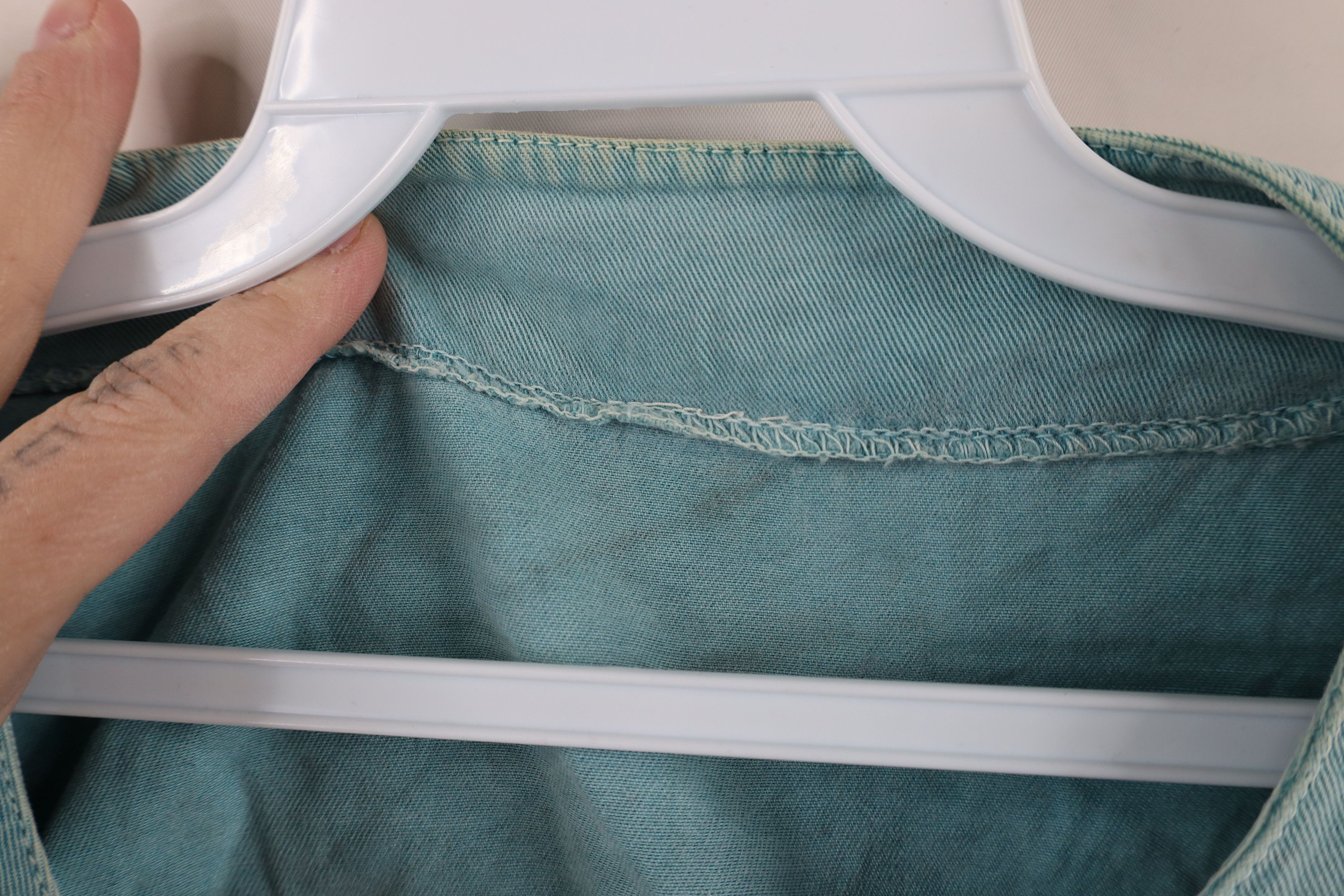 Vintage Vintage 50s 60s Streetwear Blank Rayon Baseball Jersey Teal Size US XL / EU 56 / 4 - 8 Thumbnail