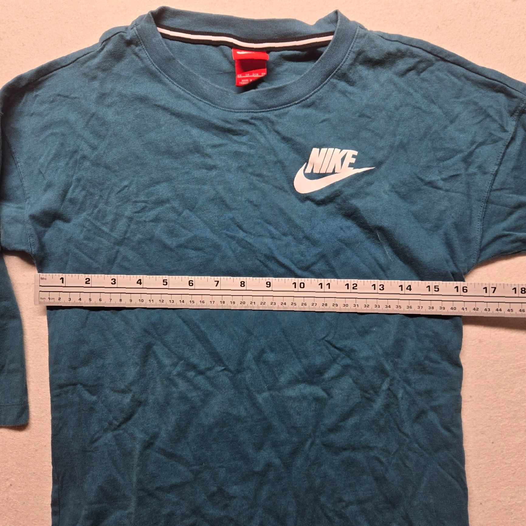 Nike Nike Shirt - Dri-FIT Just Do It Blue 3/4 Sleeve Tee, Women’s XS, 100% Cotton, Slim Fit, Activewear, Nike Training, 90s/Colorful/Logo Theme, Womens Size XS / US 0-2 / IT 36-38 - 4 Thumbnail