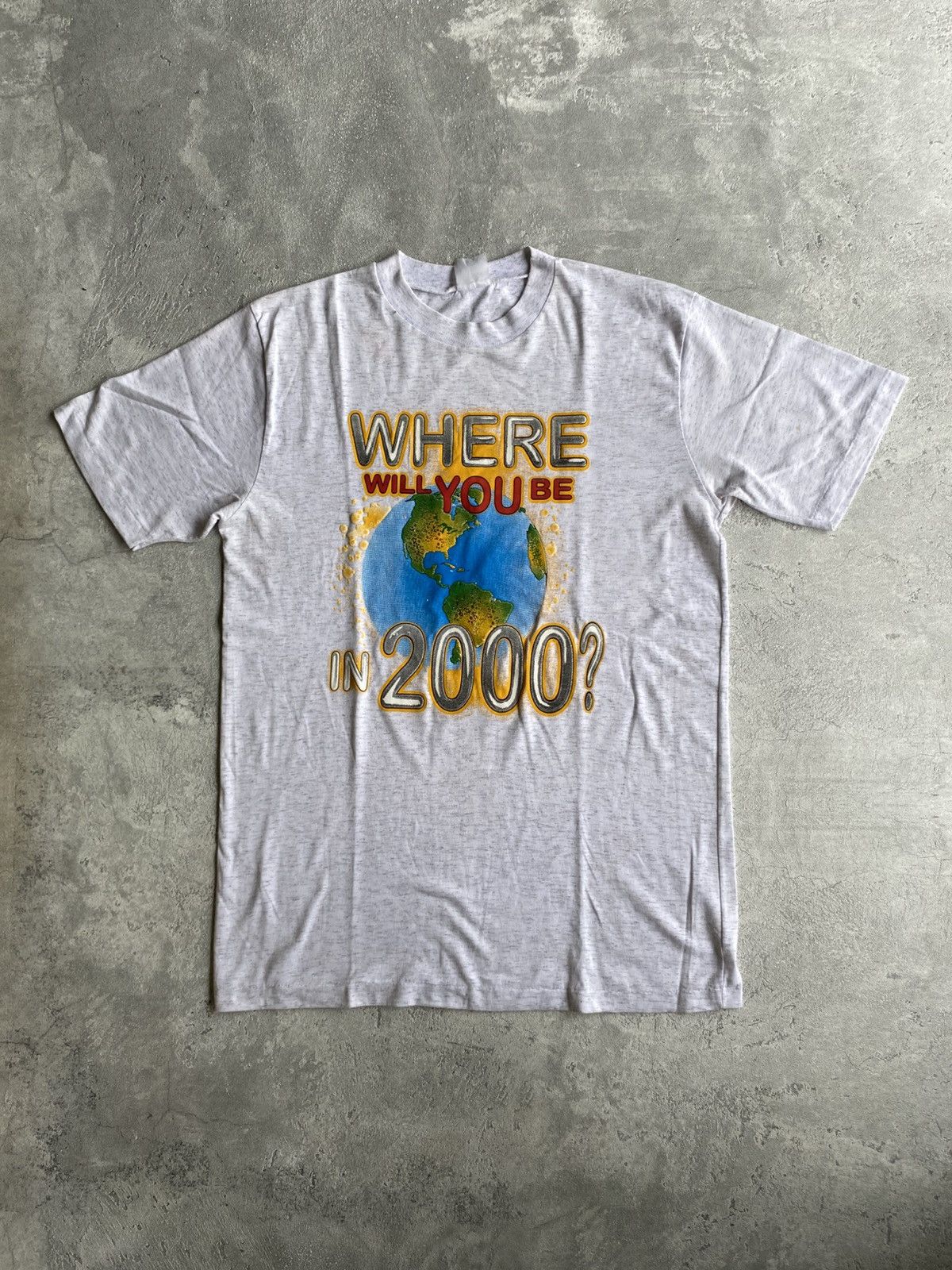 Vintage Vintage “Where Will You Be In 2000 ?” Shirt Size US L / EU 52-54 / 3 - 1 Thumbnail