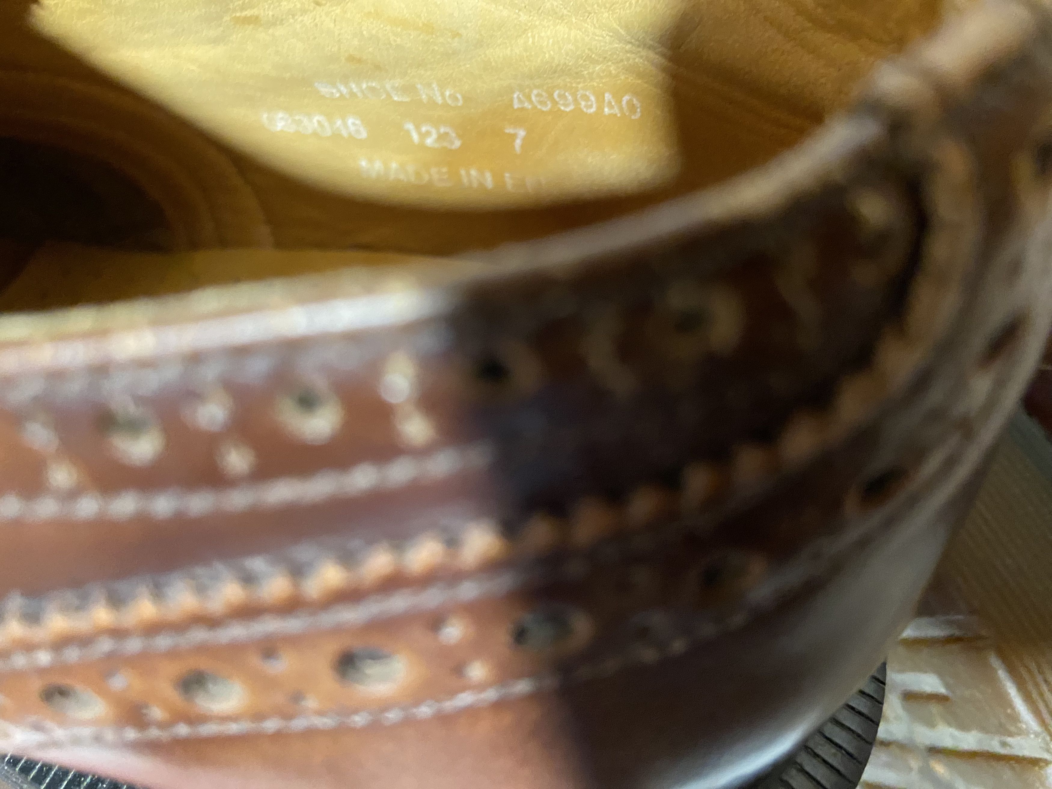 Dr. Martens Dr Martens Brown Brogue Shoes Made In England Size US 8 / EU 41 - 10 Thumbnail