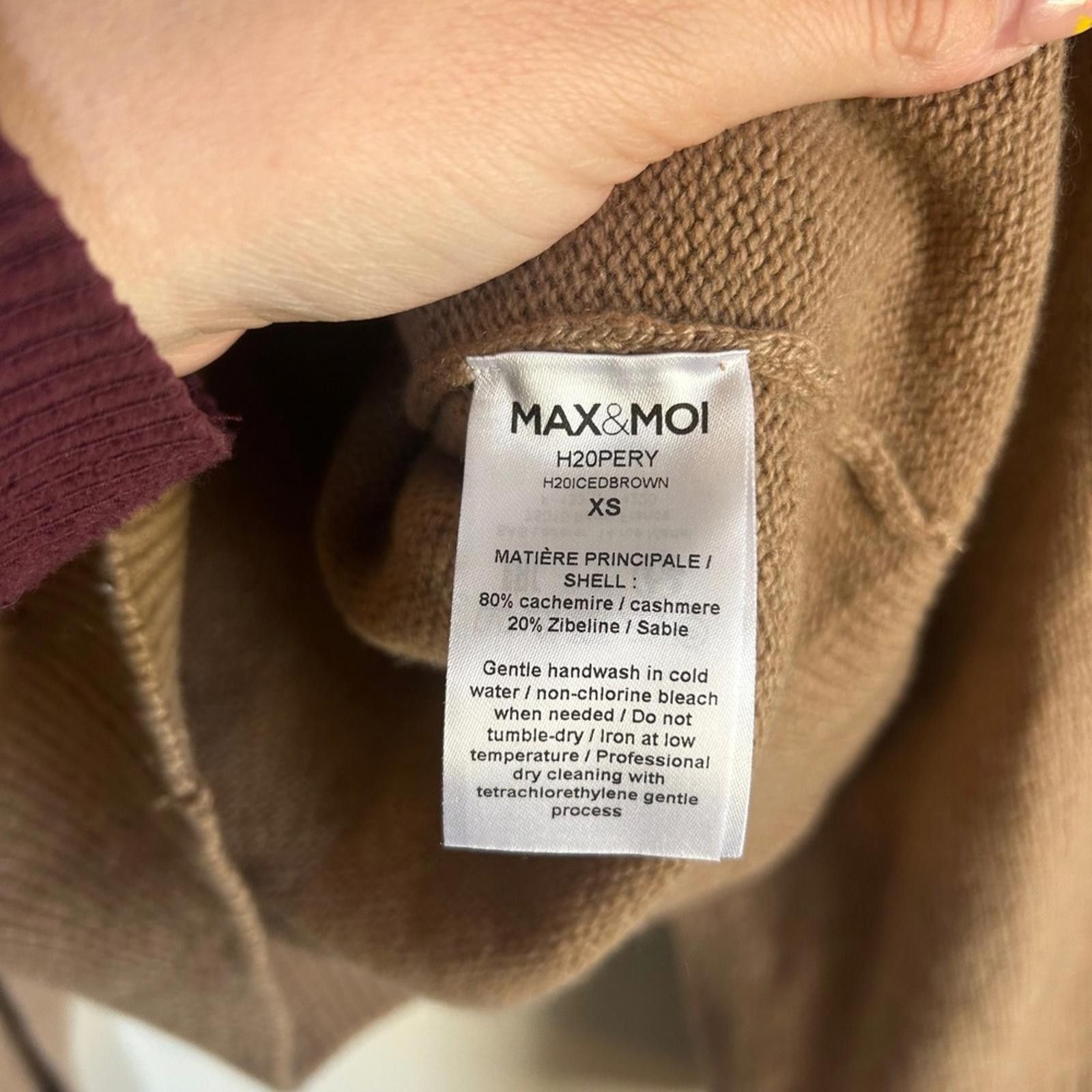 Other MaxMoi Cashmere Sable Sweater XS Brown Asymmetrical Scarf Size XS / US 0-2 / IT 36-38 - 4 Thumbnail