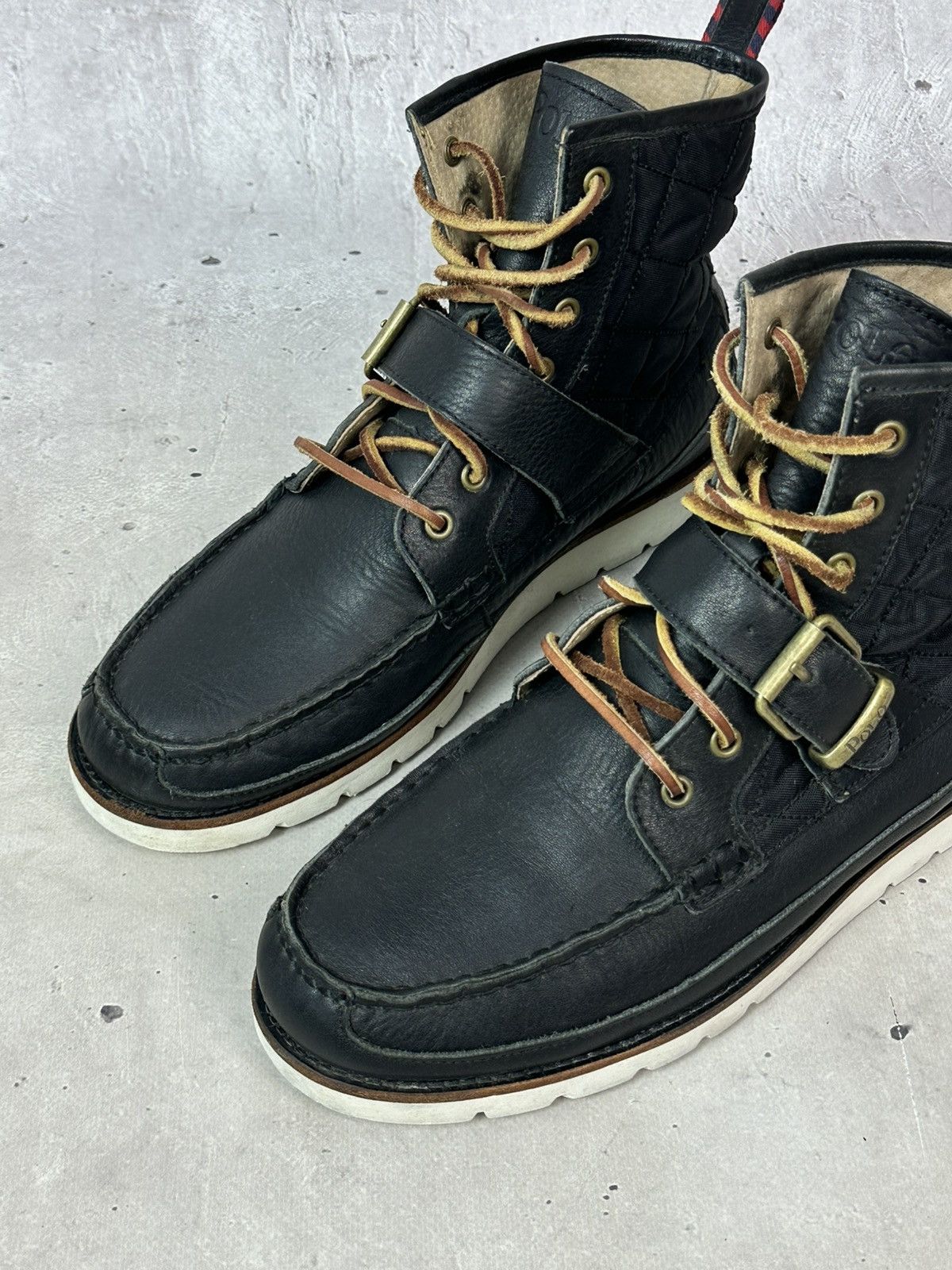 Ralph Lauren Vintage Polo Ralph Laurent Saddle Worth Buckle Leather Boots Size US 9 / EU 42 - 2 Thumbnail