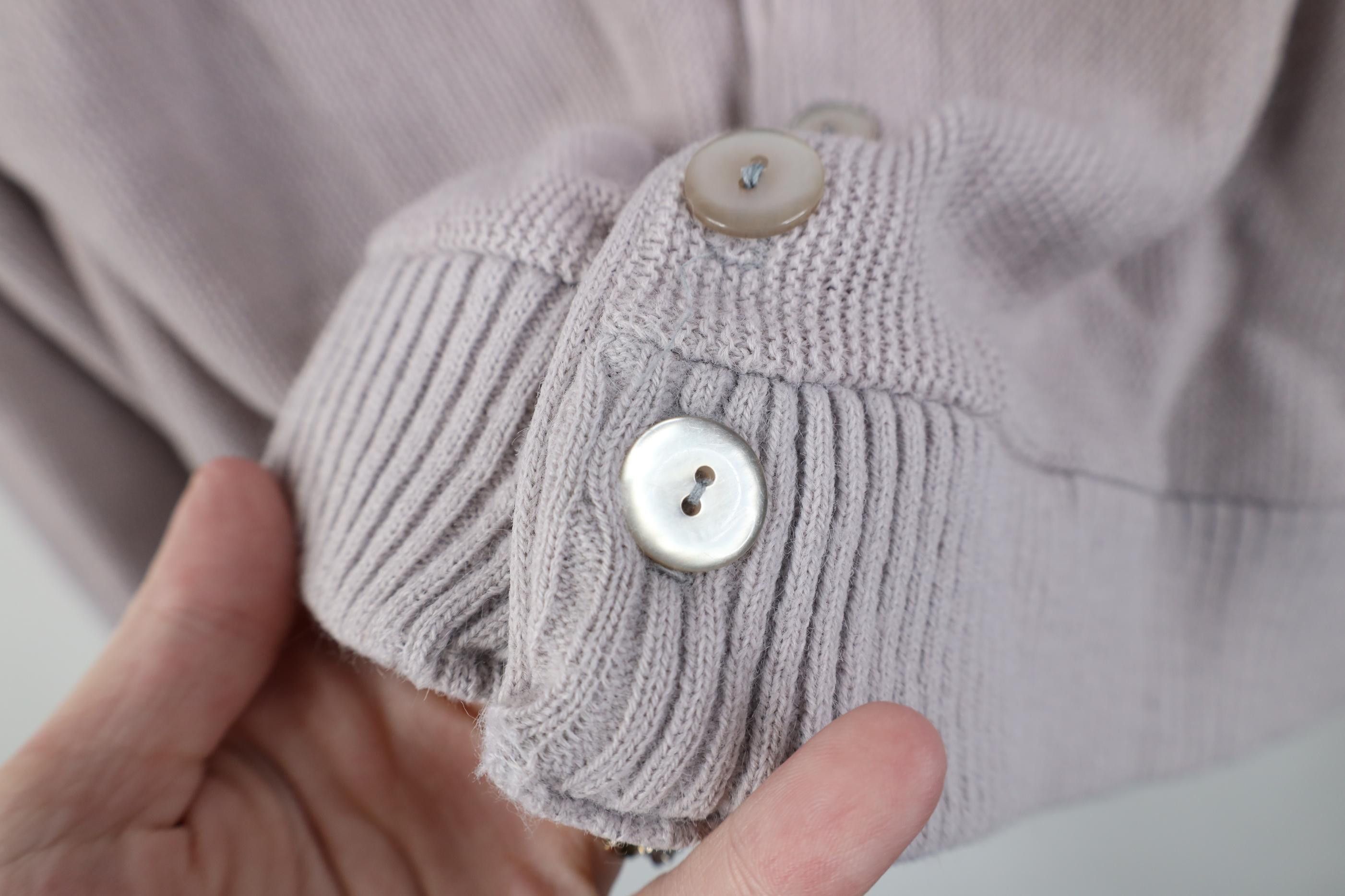 Vintage Vintage 50s 60s Knit Cardigan Sweater Light Purple USA Size M / US 6-8 / IT 42-44 - 5 Thumbnail
