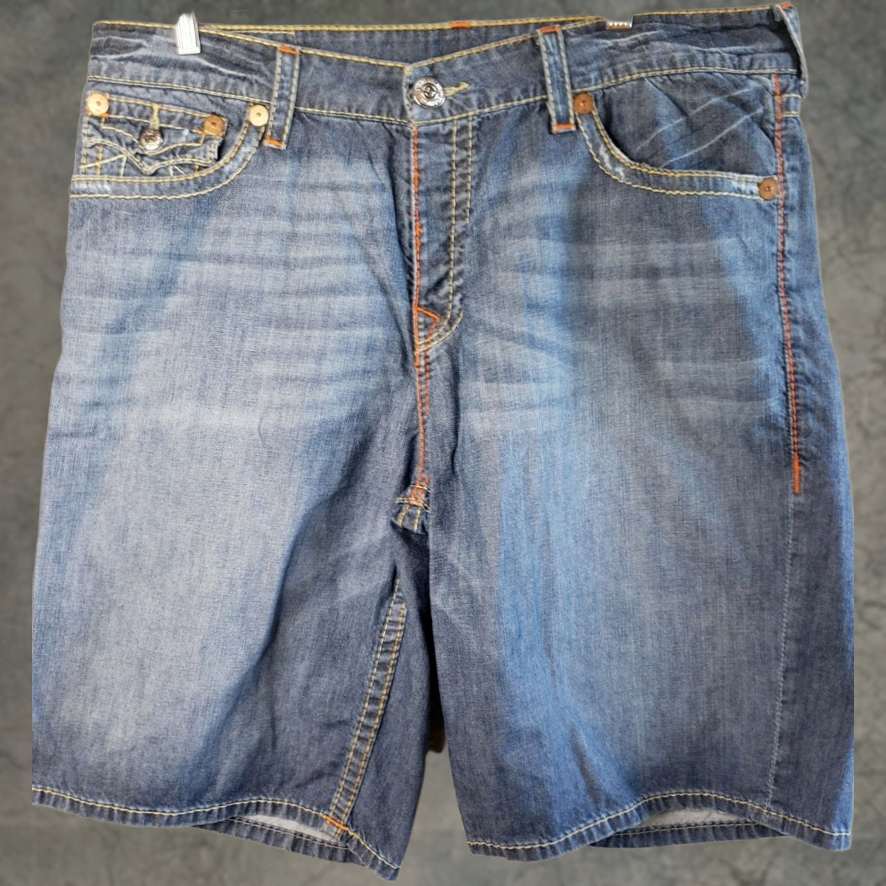 True Religion True Religion Denim Shorts Board Surf Swimwear Trunks 40W X 12L No Liner Mens Beach Casual Vintage? Size US 40 / EU 56 - 1 Thumbnail