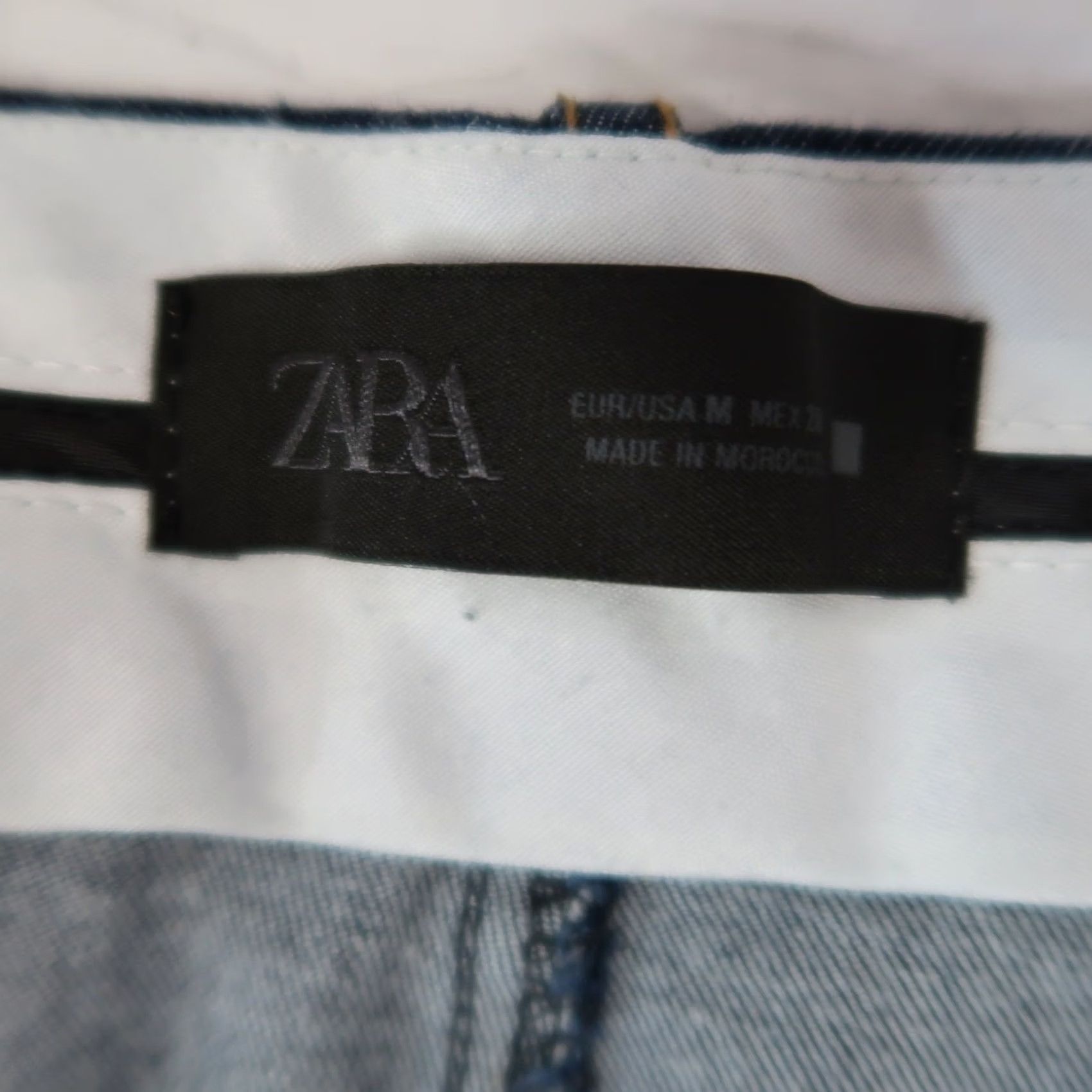 Zara VINTAGE Zara Dark Wash Blue Denim Mid Rise Wide Leg Jeans M Size 32" / US 10 / IT 46 - 4 Thumbnail