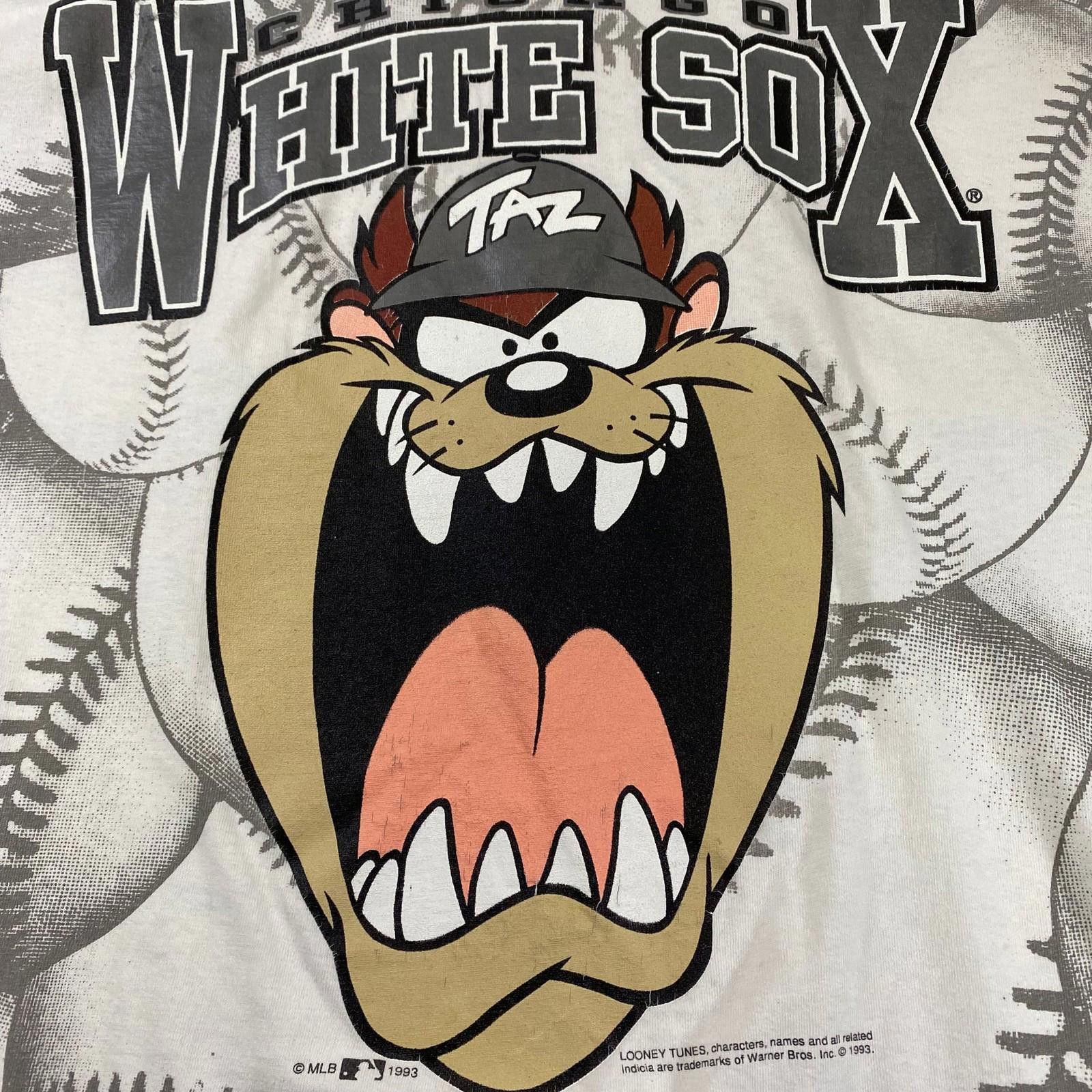 Other Vintage 1990s Looney Tunes Taz Chicago White Sox AOP T-shirt Size US M / EU 48-50 / 2 - 2 Thumbnail