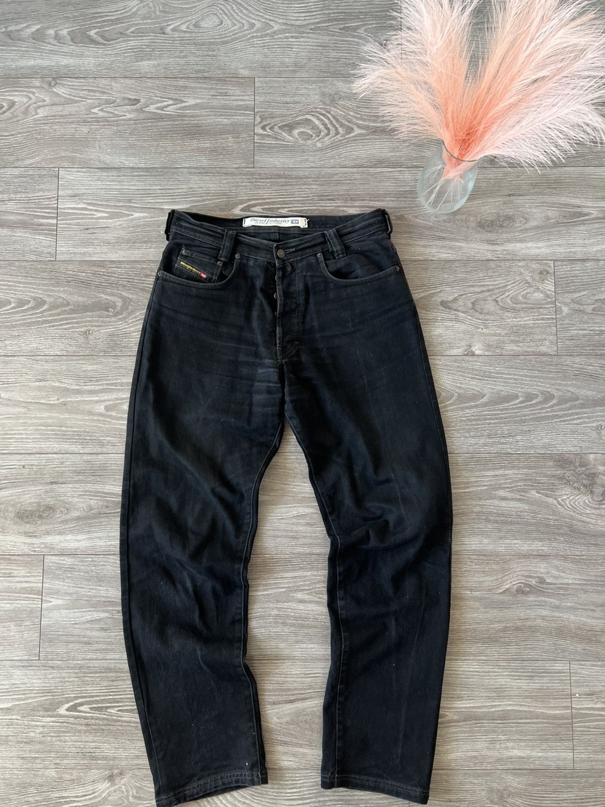 Diesel ‼️Vintage Diesel IND Ladder Baggy Black Denim Jeans‼️ Size US 33 - 18 Thumbnail