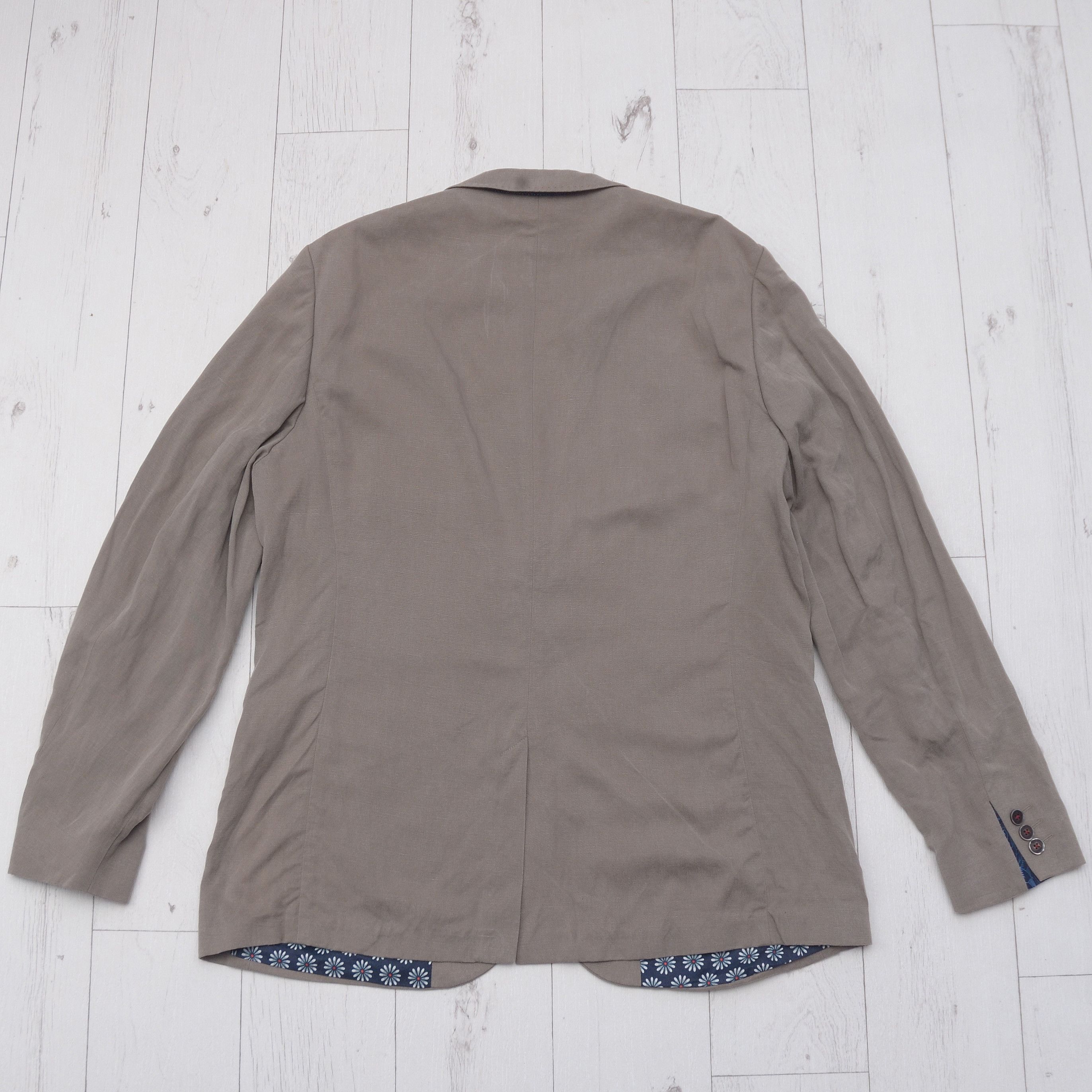 Ted Baker Ted Baker Casual Blazer Gray Lyocell Linen Flowers 54 EUR 6 Size 54R - 8 Thumbnail