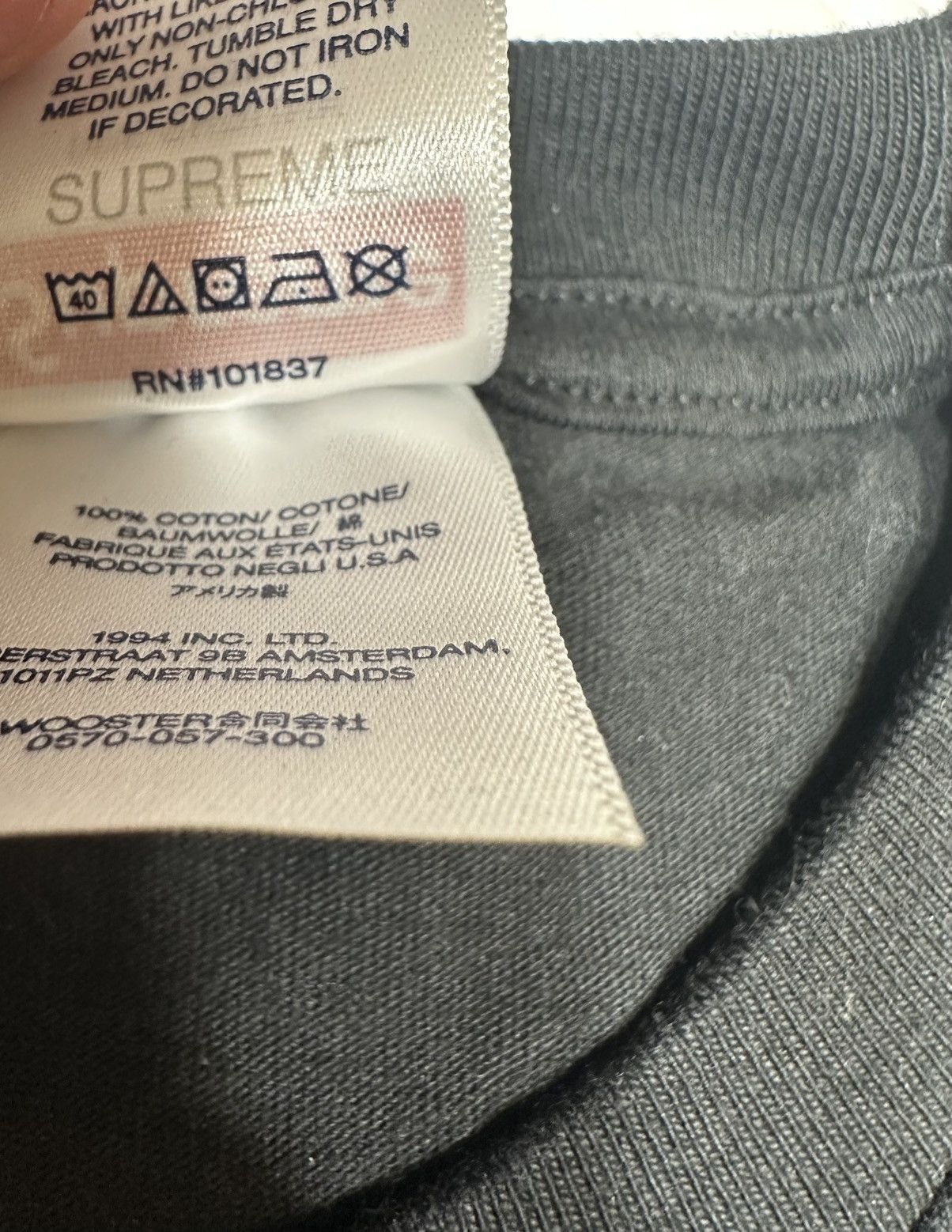 Supreme SUPREME PINLINE TEE SIZE MEDIUM BLACK- BRAND NEW Size US M / EU 48-50 / 2 - 3 Thumbnail