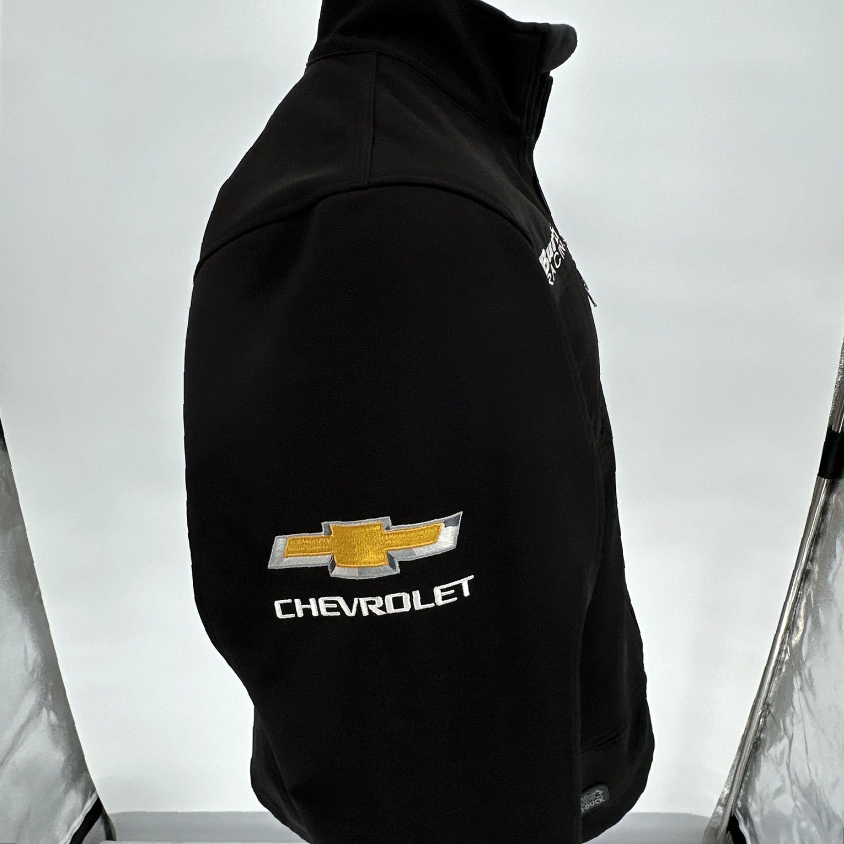 Vintage DRI DUCK Jacket Mens Large Black Softshell Motion 5350 Racing Zip Full Zip Pockets Embroidered Logo Chevrolet Pennzoil Cars Sports Vintage: No Size US L / EU 52-54 / 3 - 7 Thumbnail
