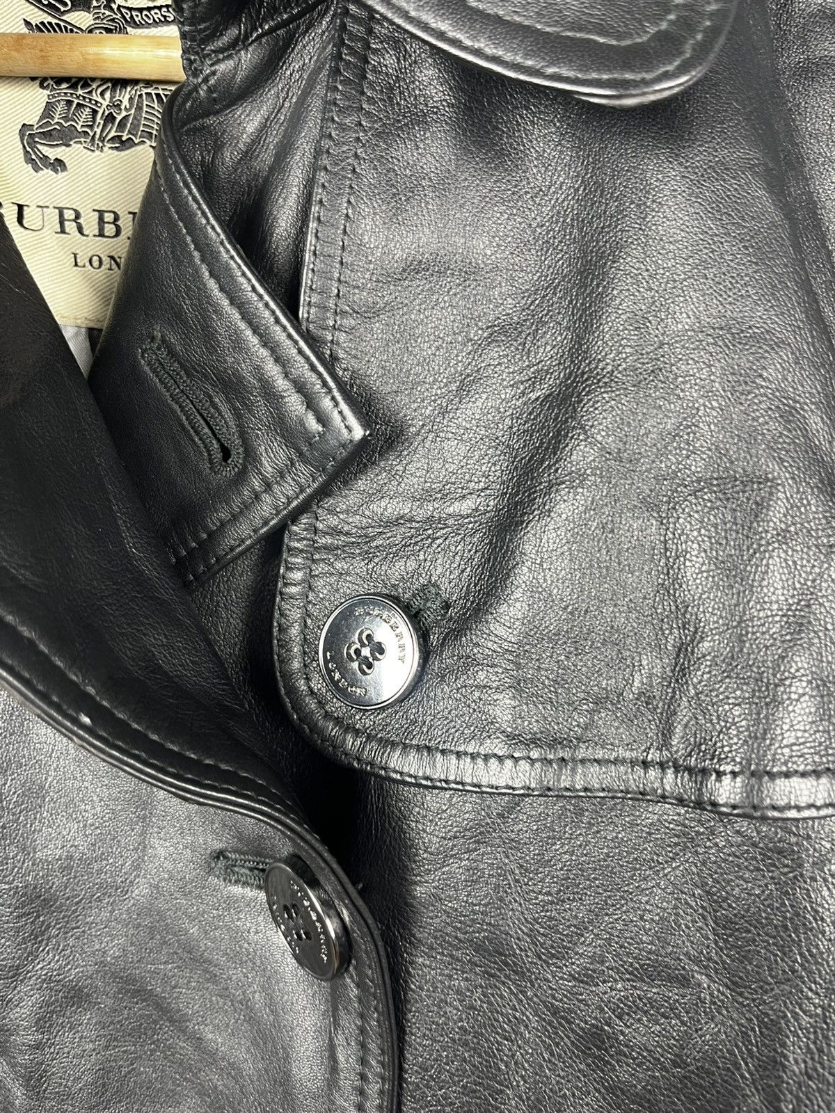 Burberry Burberry avant garde y2k leather coat jacket RARE Size M / US 6-8 / IT 42-44 - 6 Thumbnail