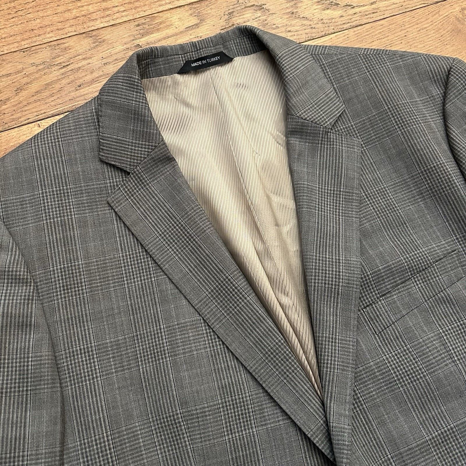 Hugo Boss James Sharp 2 Super 100 Wool Plaid Suit Jacket Blazer 42R Size 42R - 2 Thumbnail