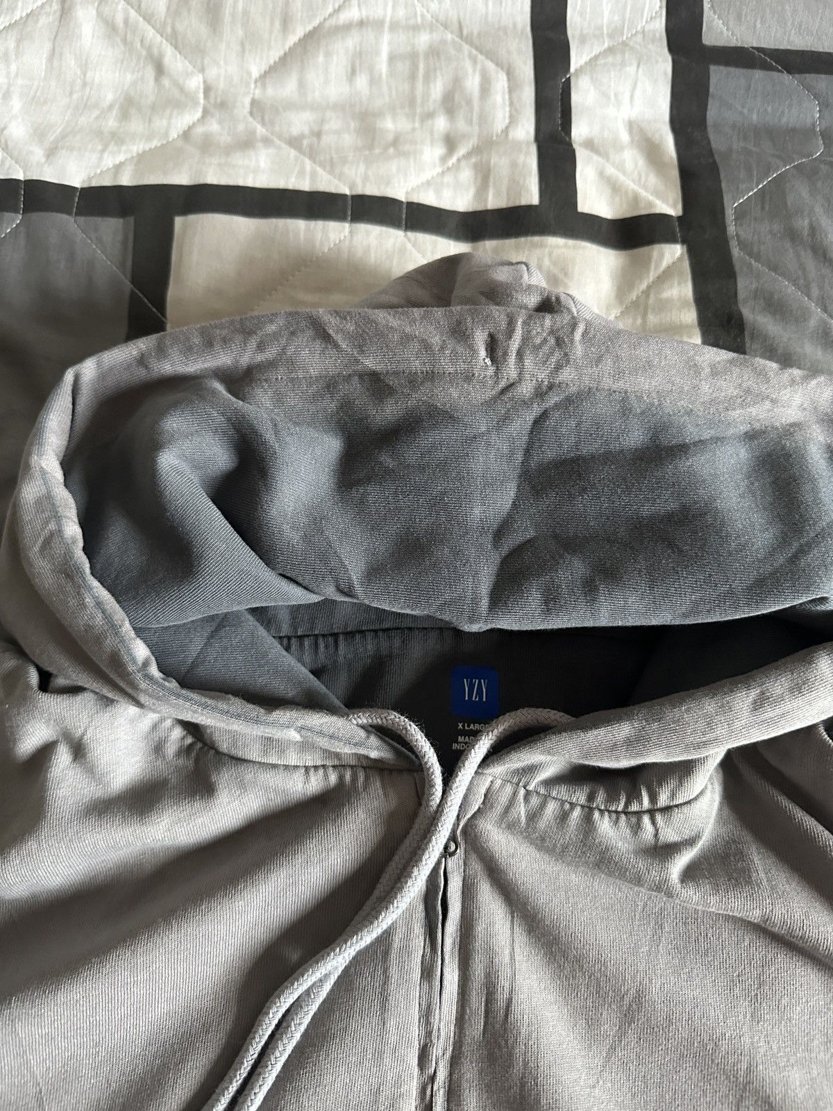 Gap × Kanye West × Yeezy Yeezy Gap Drawstring Zip Up Double Hoodie Boxy l Poetic Grey Size US XL / EU 56 / 4 - 5 Thumbnail
