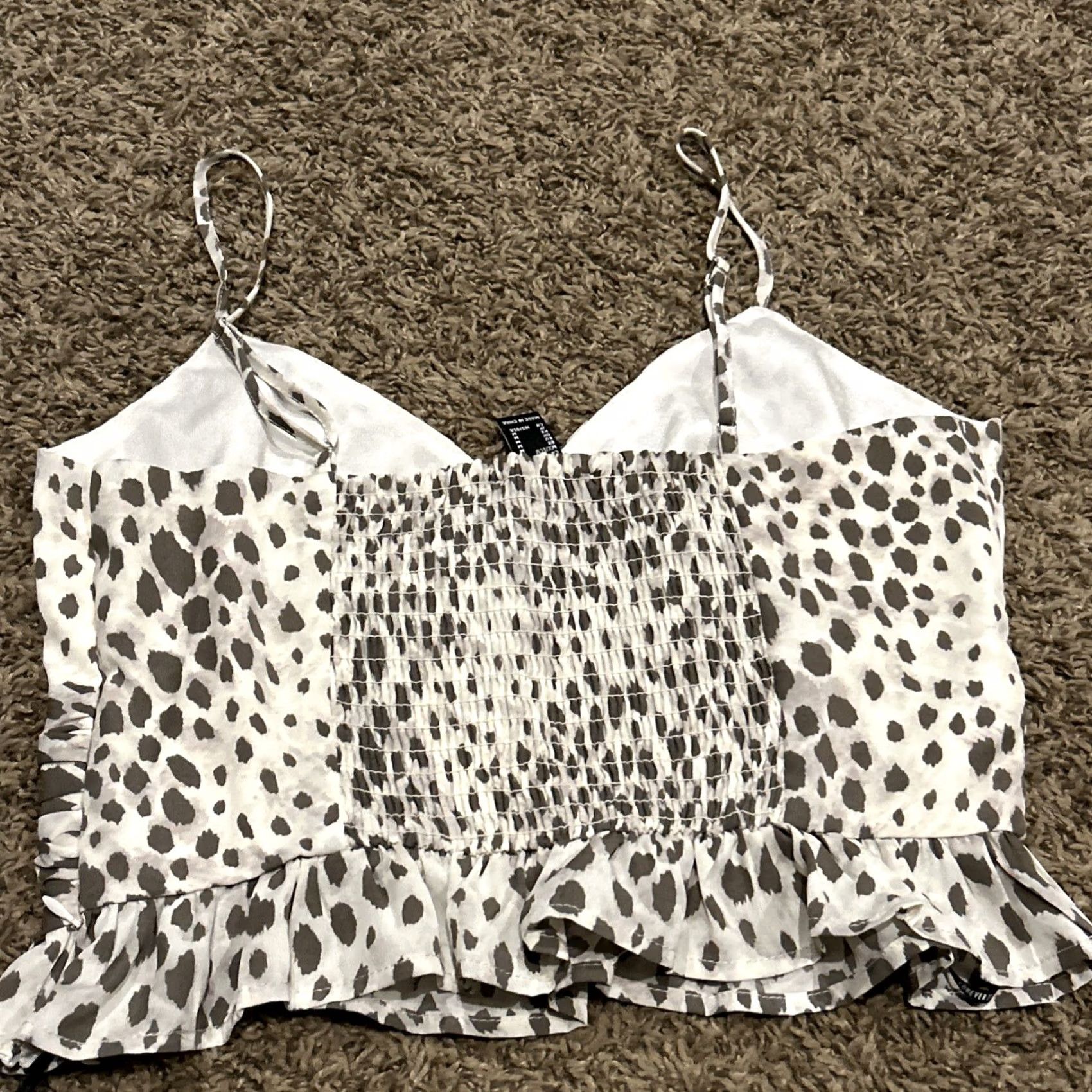 Forever 21 FOREVER 21 Women’s M Polyester Animal Print Halter Top A35 Tank Cropped Sleeveless V-Neck Multicolor Cheetah Tailored Regular Women Mensno Size M / US 6-8 / IT 42-44 - 3 Thumbnail