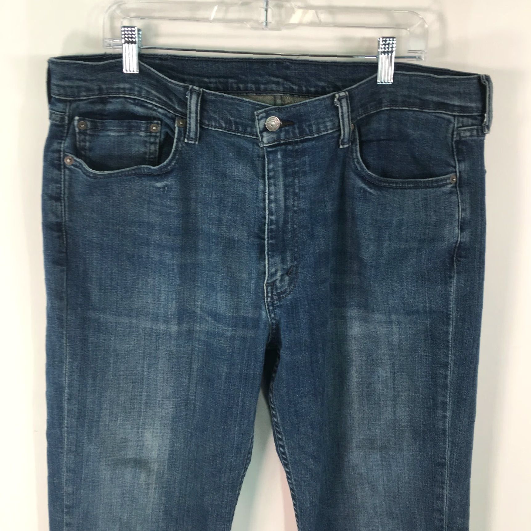 Denime Levis Jeans Mens Casual Straight Regular Pop-Blue Denim 40X32 5-Pocket Belt Loops Medium Wash 32 Inseam Men’s 40x32 Size US 40 / EU 56 - 3 Thumbnail