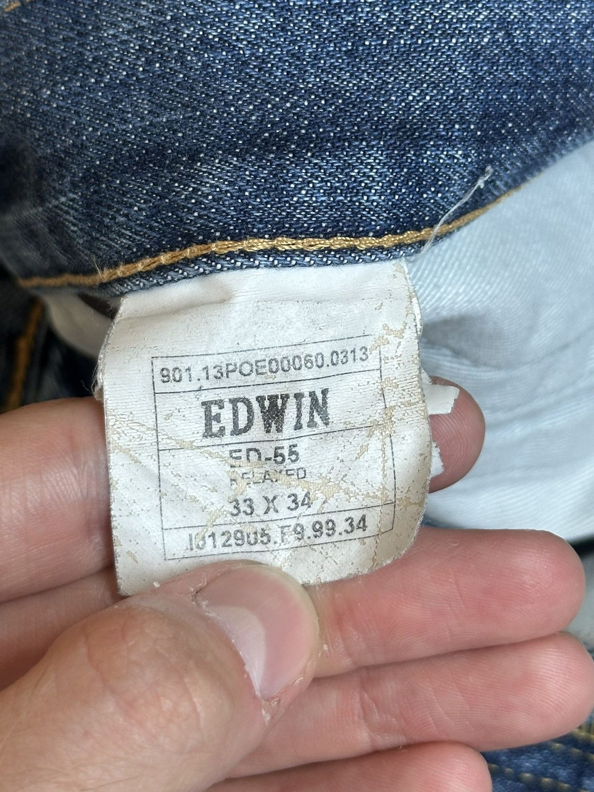 Vintage Edwin ED-55 Relaxed Selvedge Jeans 33x34