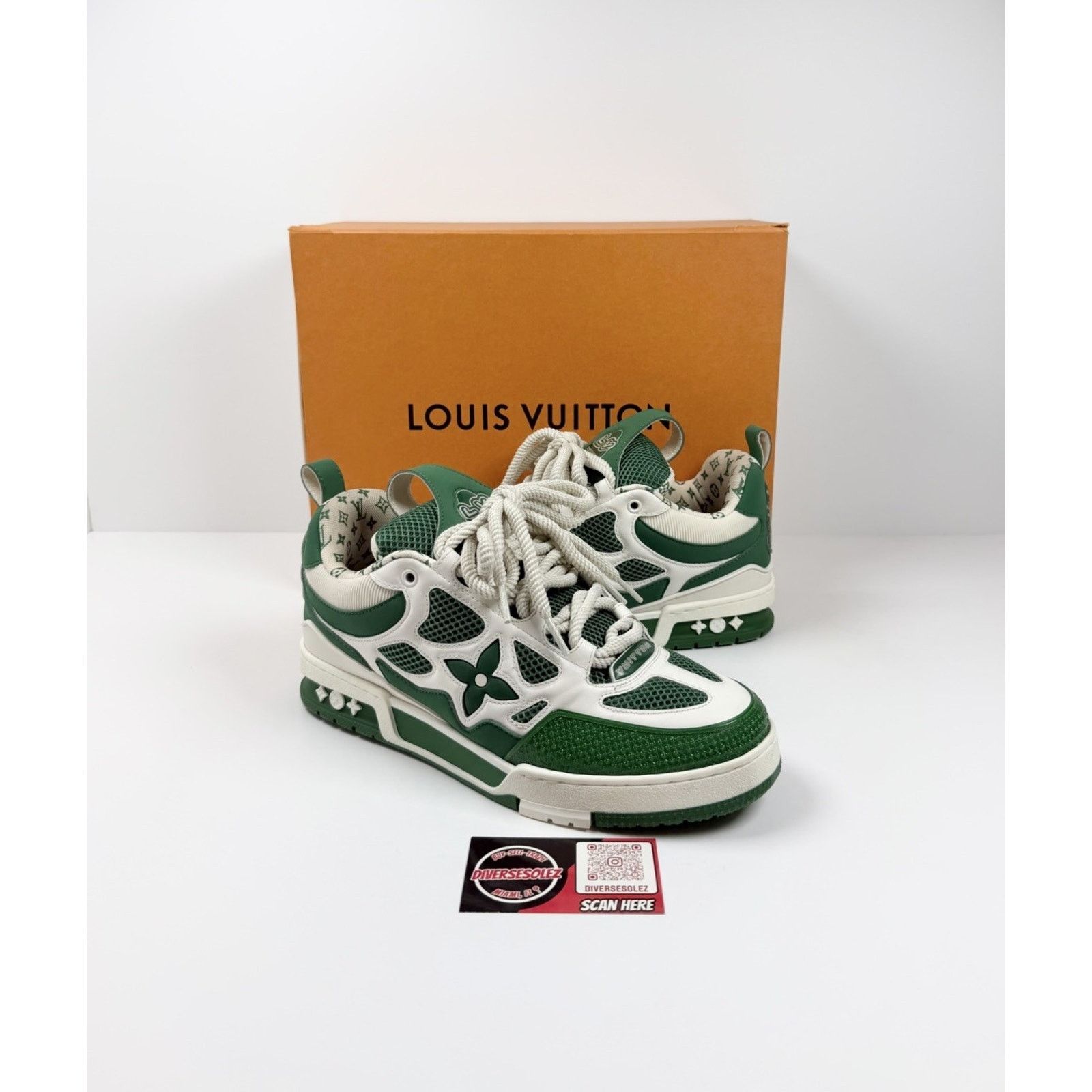 Louis Vuitton Size 8.5LV/9.5US - Louis Vuitton Skate Leather Green Sneaker Size US 9.5 / EU 42-43 - 1 Thumbnail