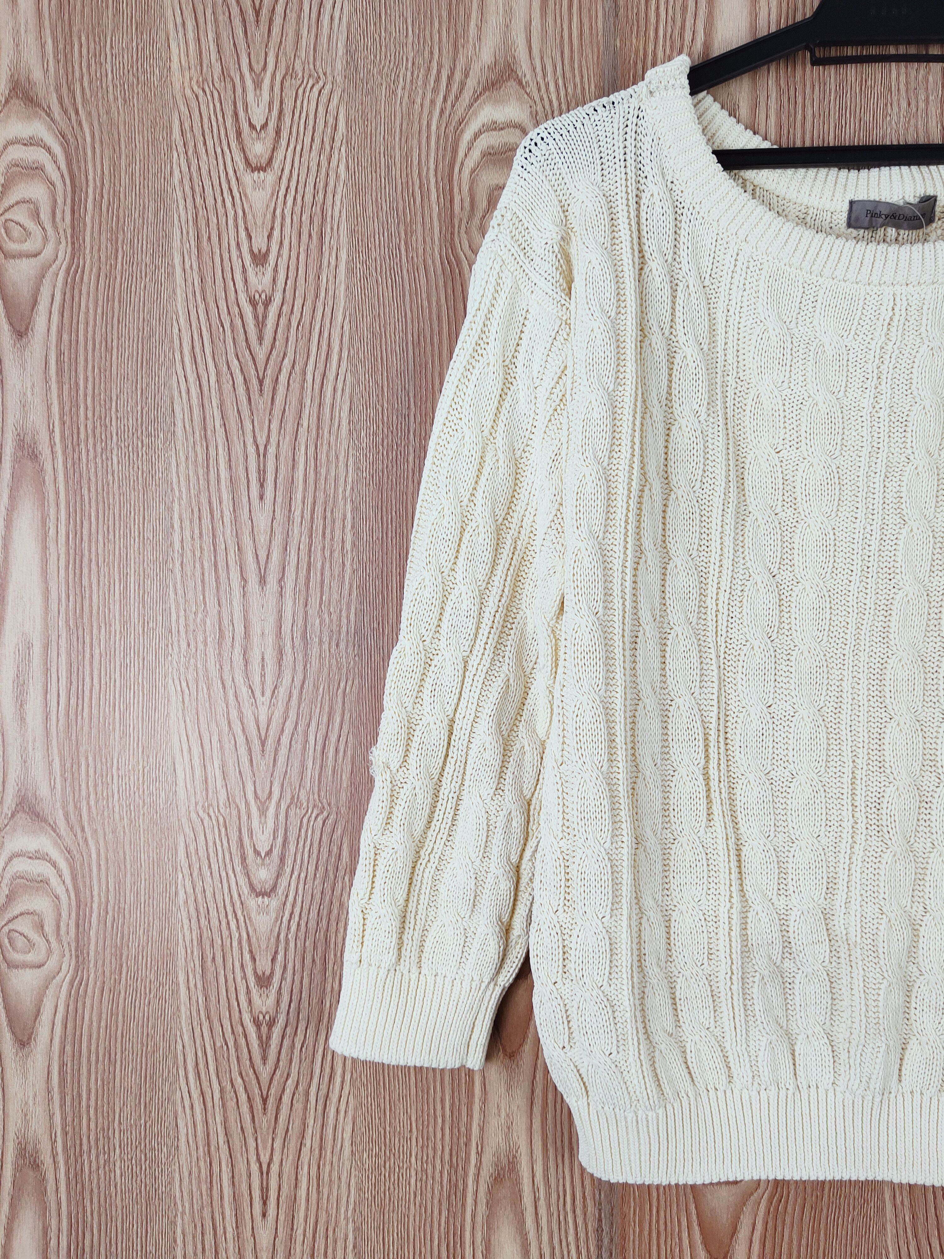 Aran Isles Knitwear × Japanese Brand × Vintage Pinky&Dianne Yellow Knitwear Sweatshirts #W878 Size M / US 6-8 / IT 42-44 - 3 Thumbnail