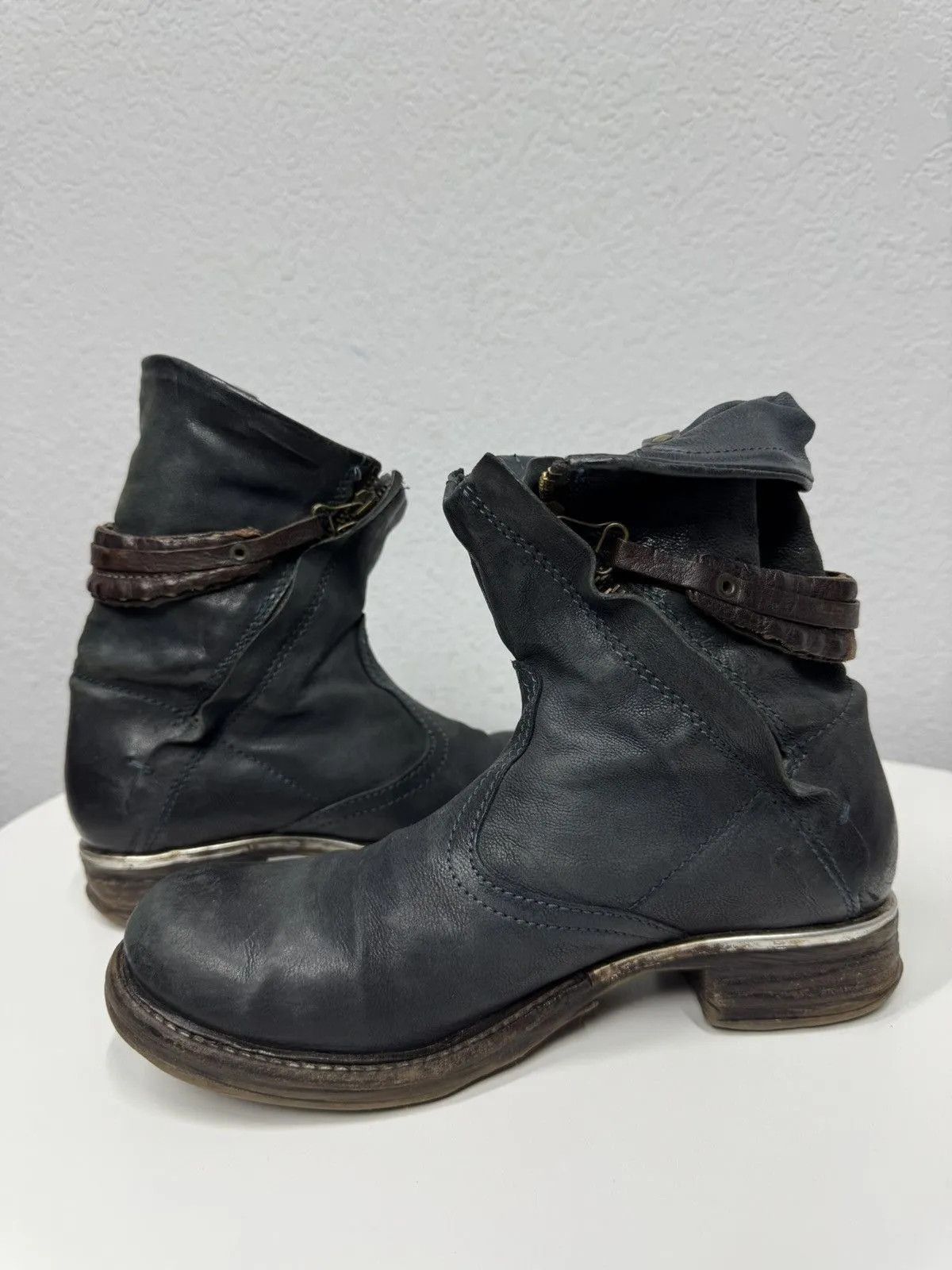 Hedi Slimane Vintage Leather Boots Ankle style Y2K Size US 7 / IT 37 - 9 Thumbnail
