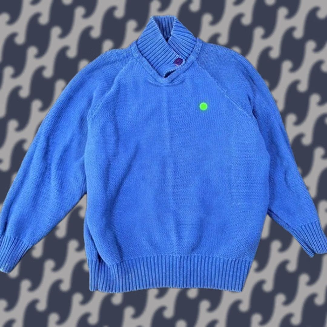 Gap Gap Sweater Mens L Blue Clothing Ramie Cotton Knit Shawl Collar Pullover Size US L / EU 52-54 / 3 - 1 Thumbnail